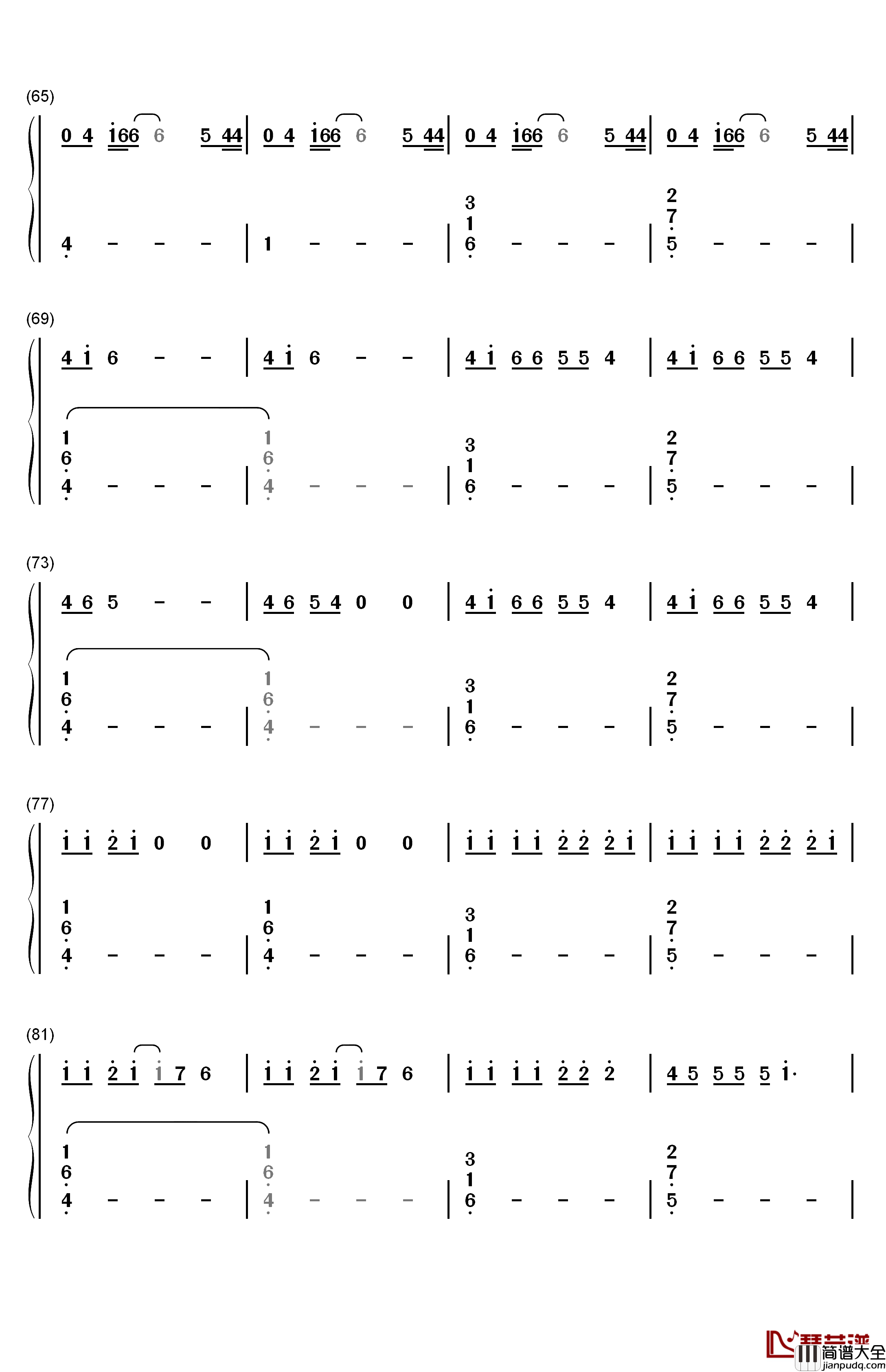 Middle_of_the_Night钢琴简谱_数字双手_Amy_Shark