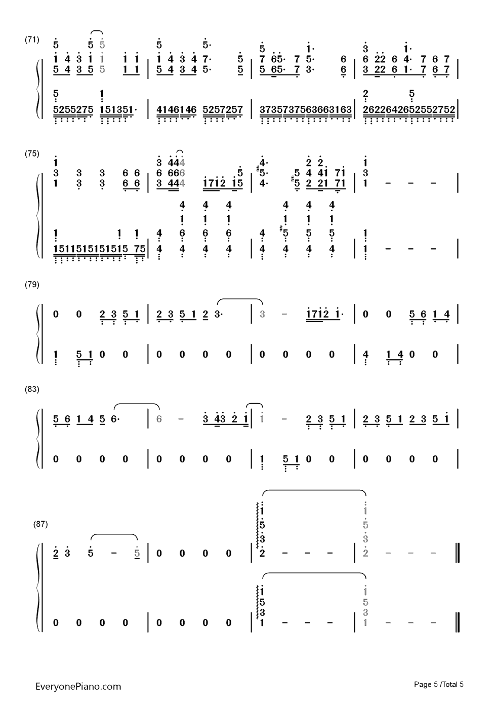 オレンジ钢琴简谱_数字双手_7!!