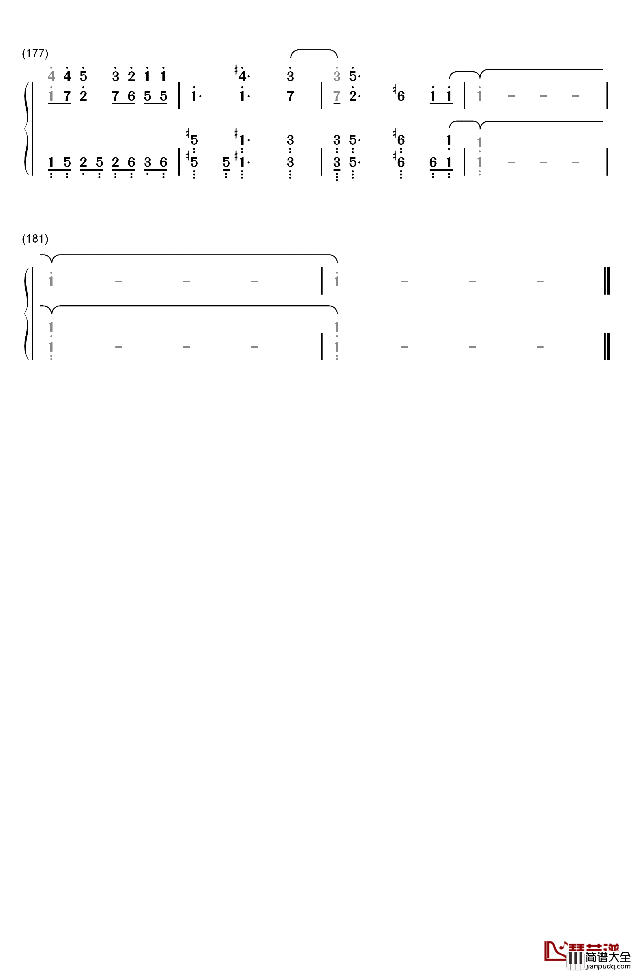 Star!!钢琴简谱_数字双手_田中秀和