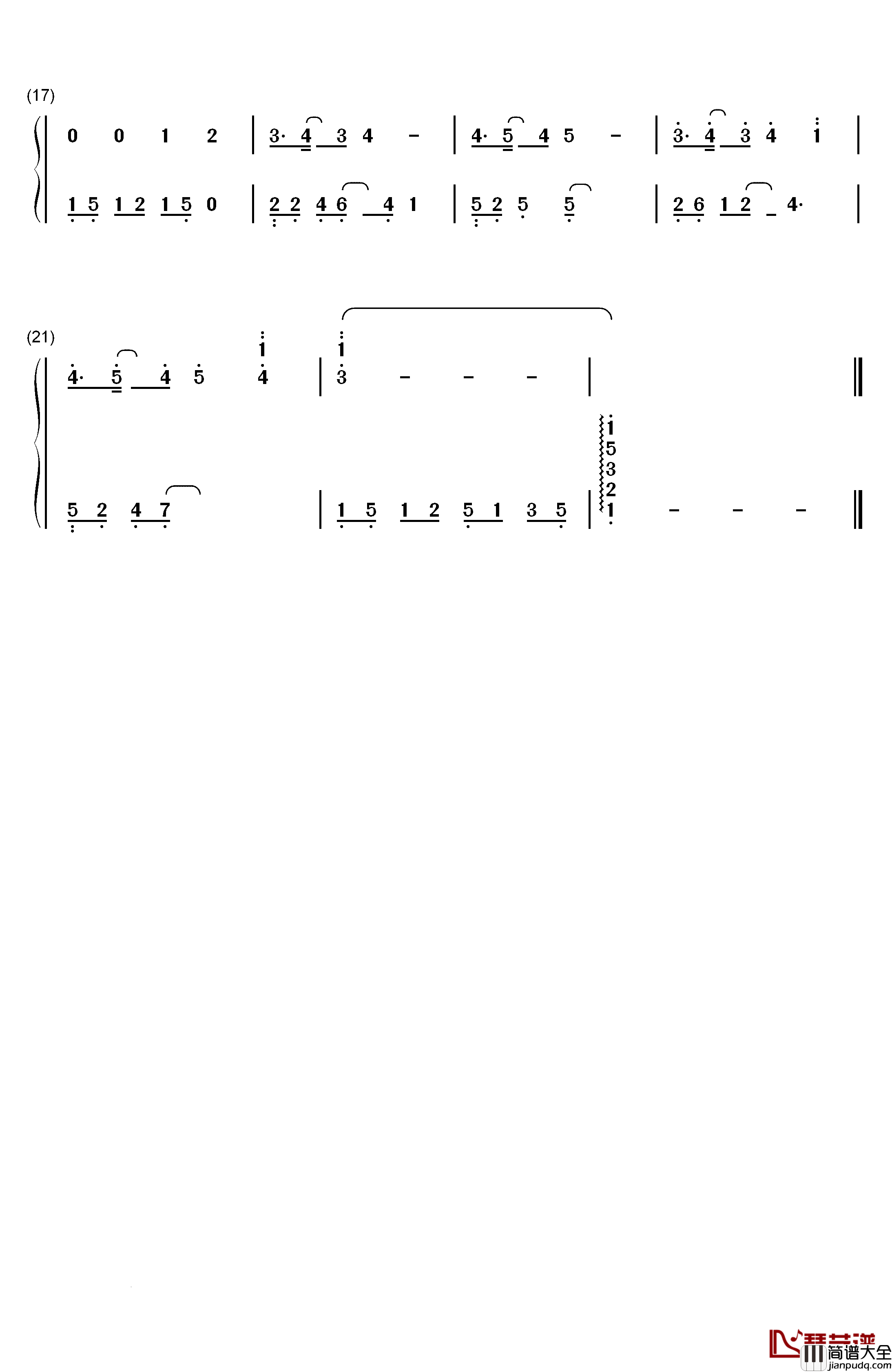 On_the_road钢琴简谱_数字双手_孙燕姿