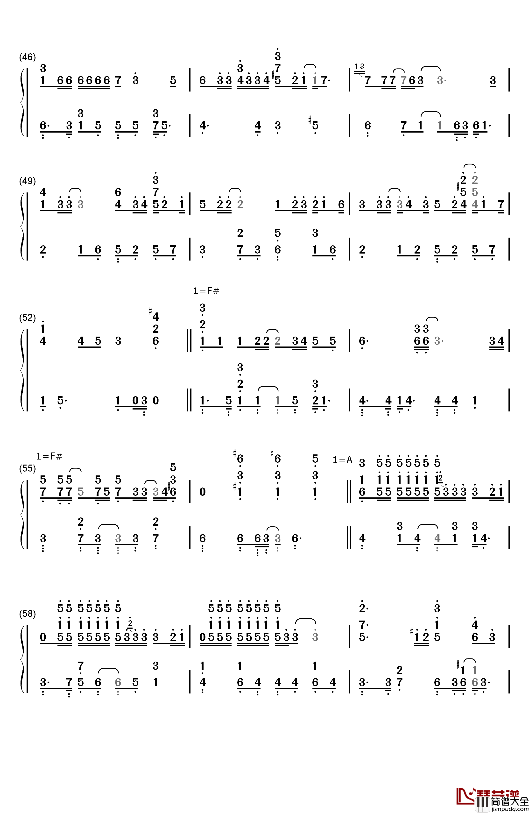 Rain钢琴简谱_数字双手_秦基博