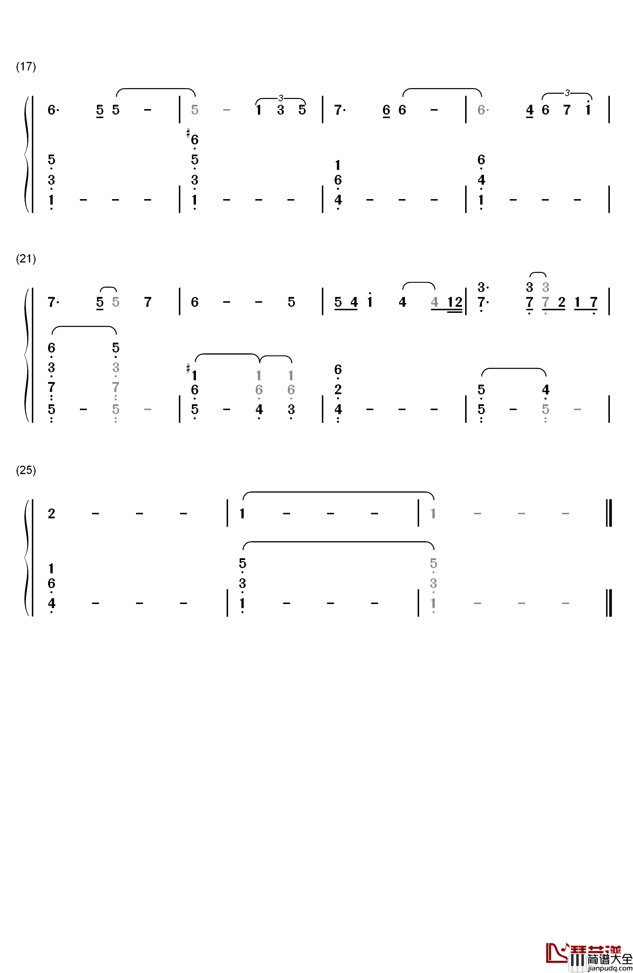 My_Mind钢琴简谱_数字双手_植松伸夫