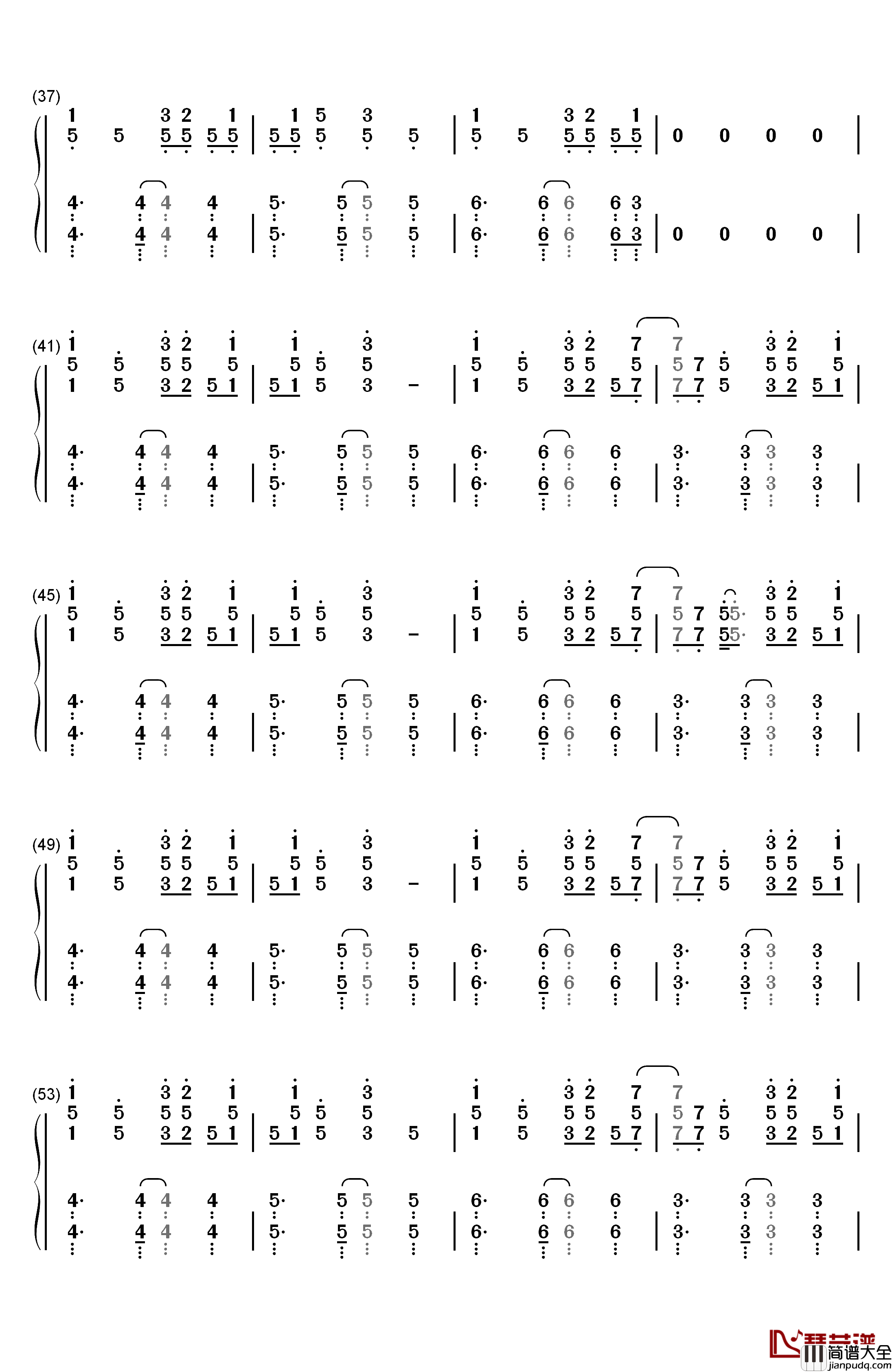 溯_Reverse钢琴简谱_数字双手_马吟吟