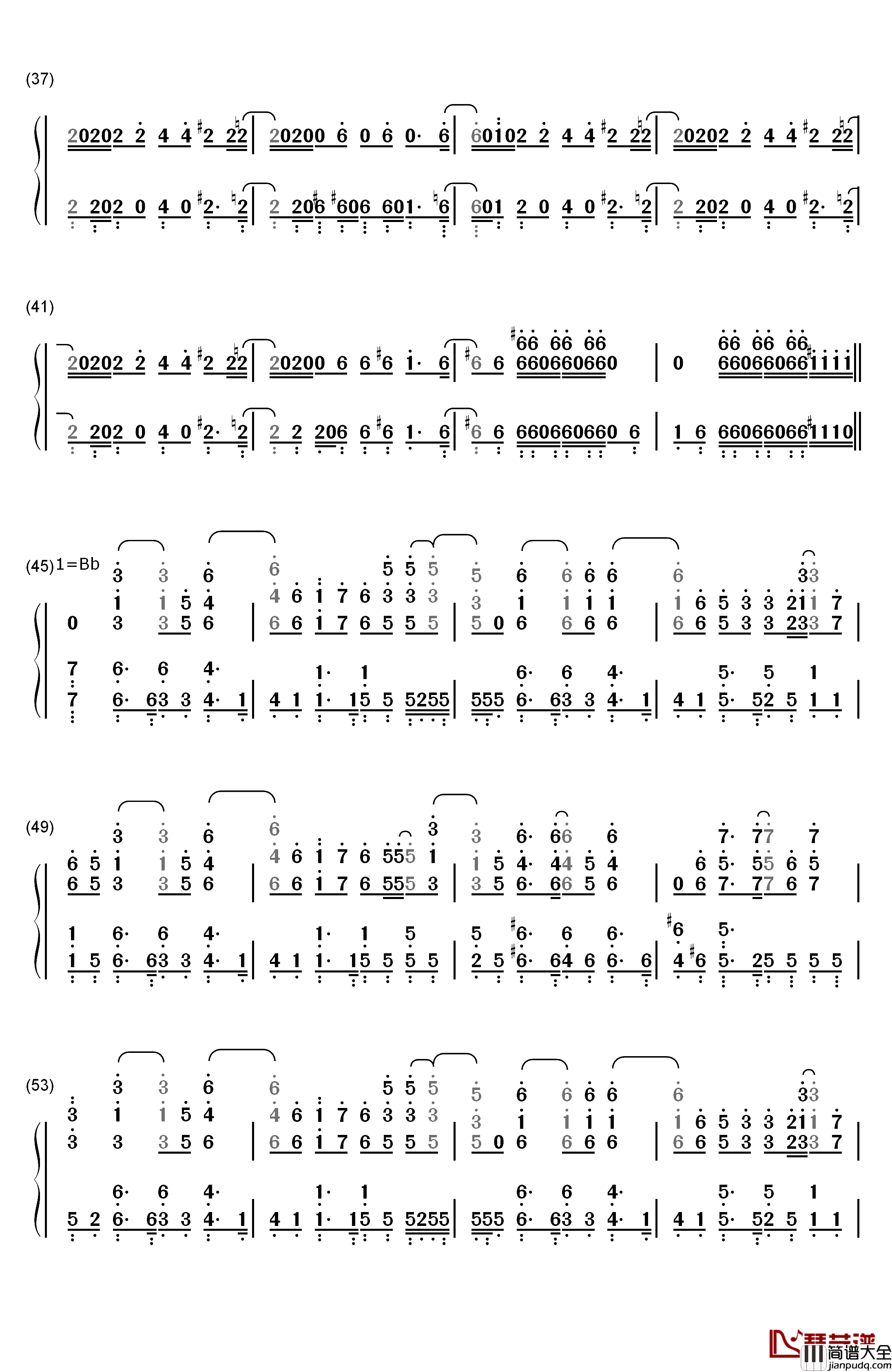 Steppin'_Out钢琴简谱_数字双手_FLOW