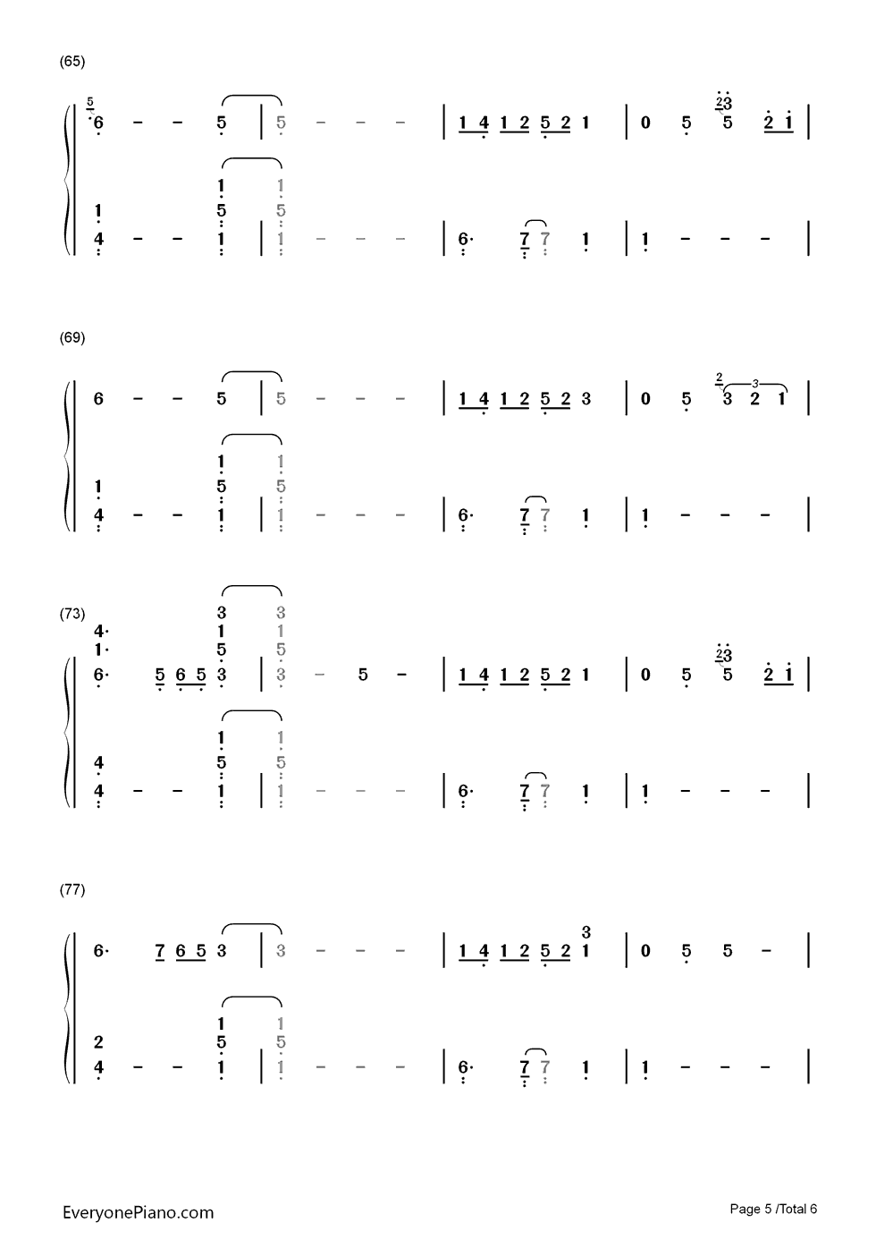 Purpose钢琴简谱_数字双手_Justin_Bieber