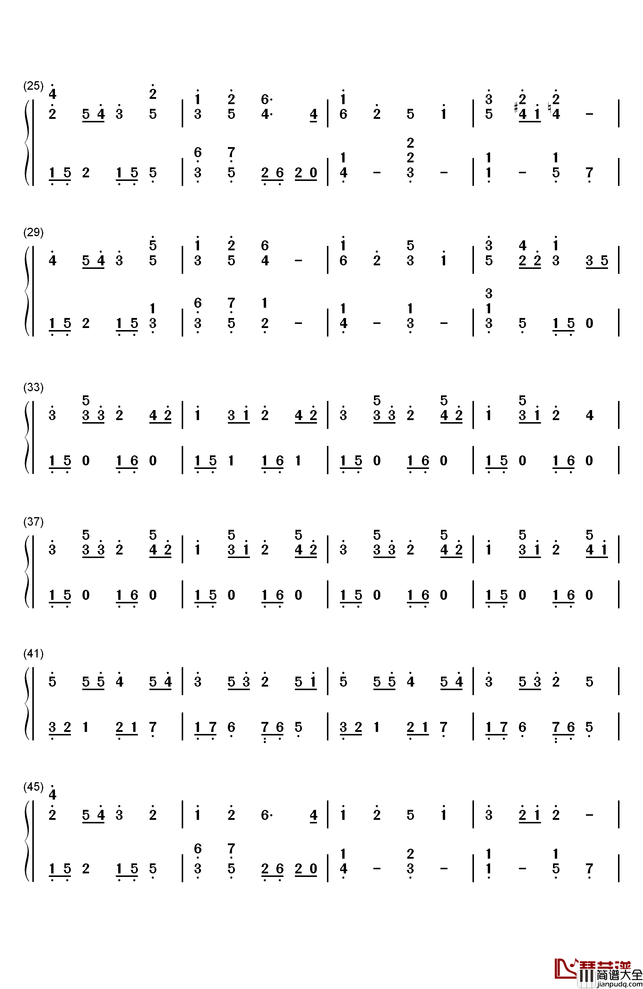 橙色の時钢琴简谱_数字双手_吉森信