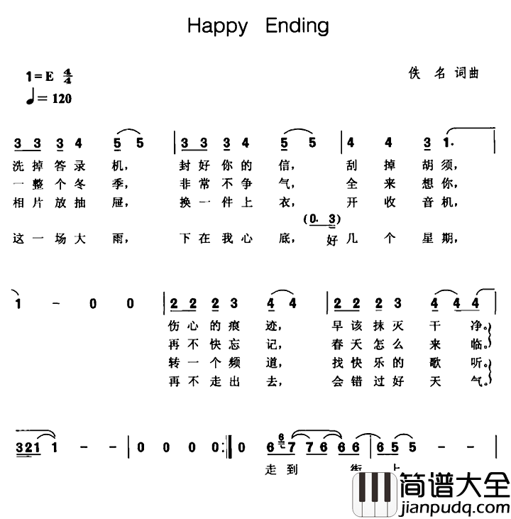 Happy_Ending简谱_王力宏_