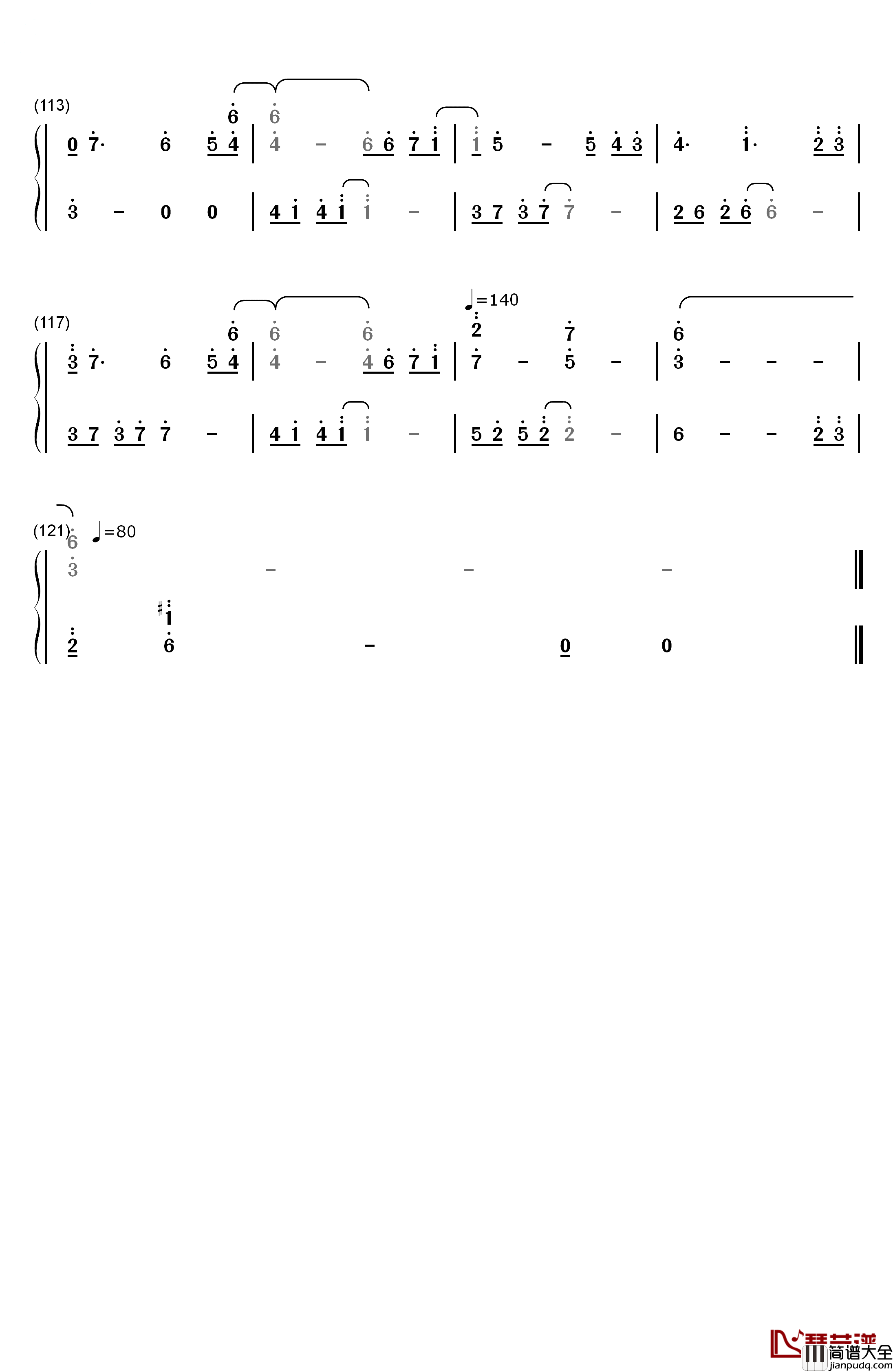 Hesitation_Snow钢琴简谱_数字双手_fripSide