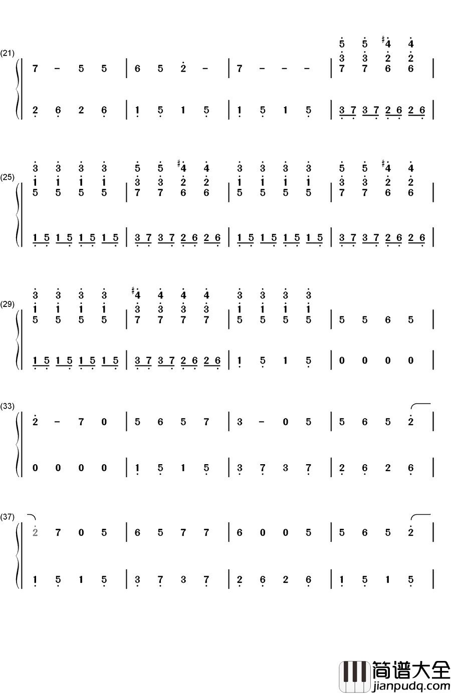 The_Monster钢琴简谱_数字双手_Eminem_&_Rihanna