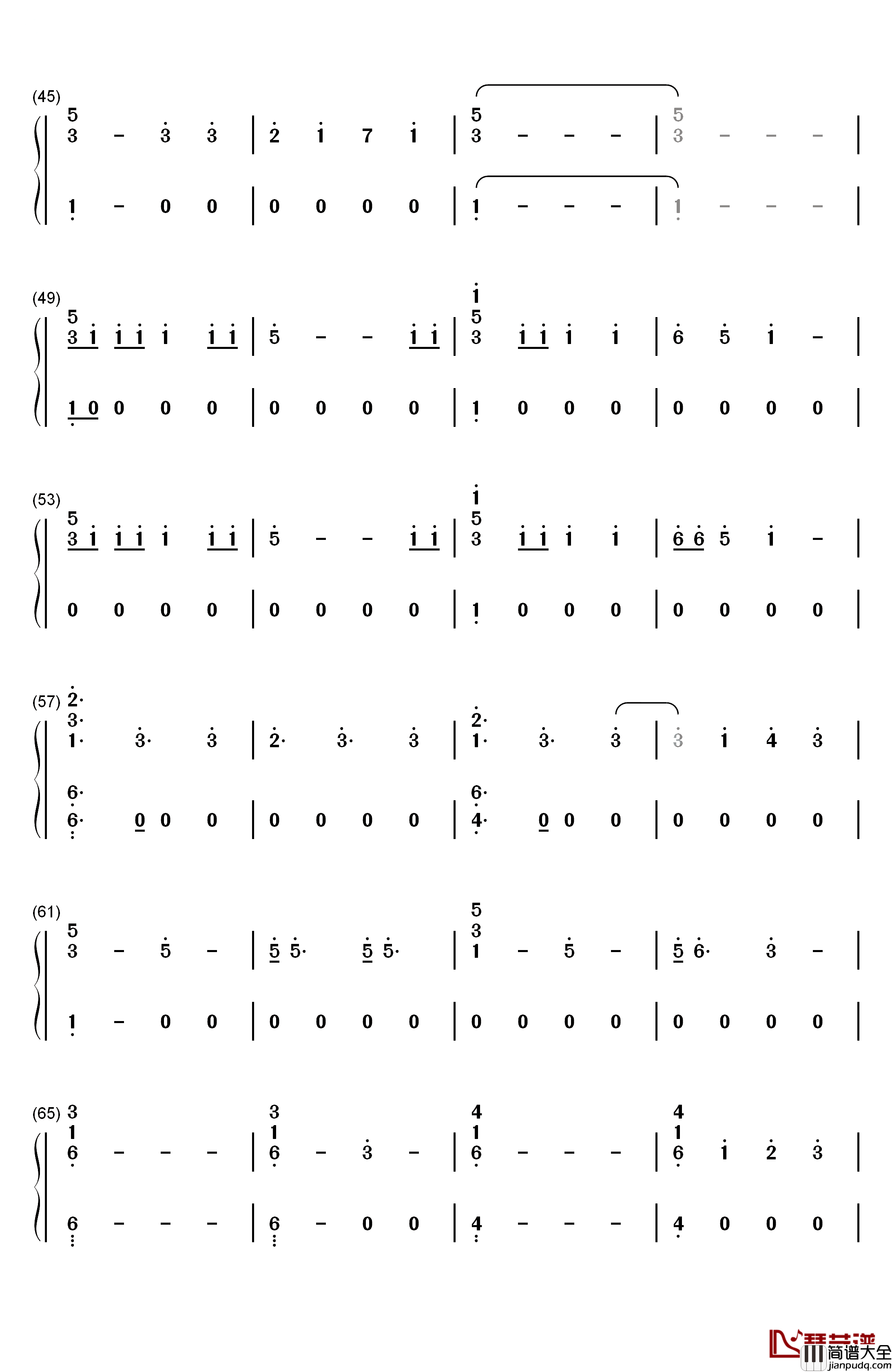 PYNK钢琴简谱_数字双手_Janelle_Monae