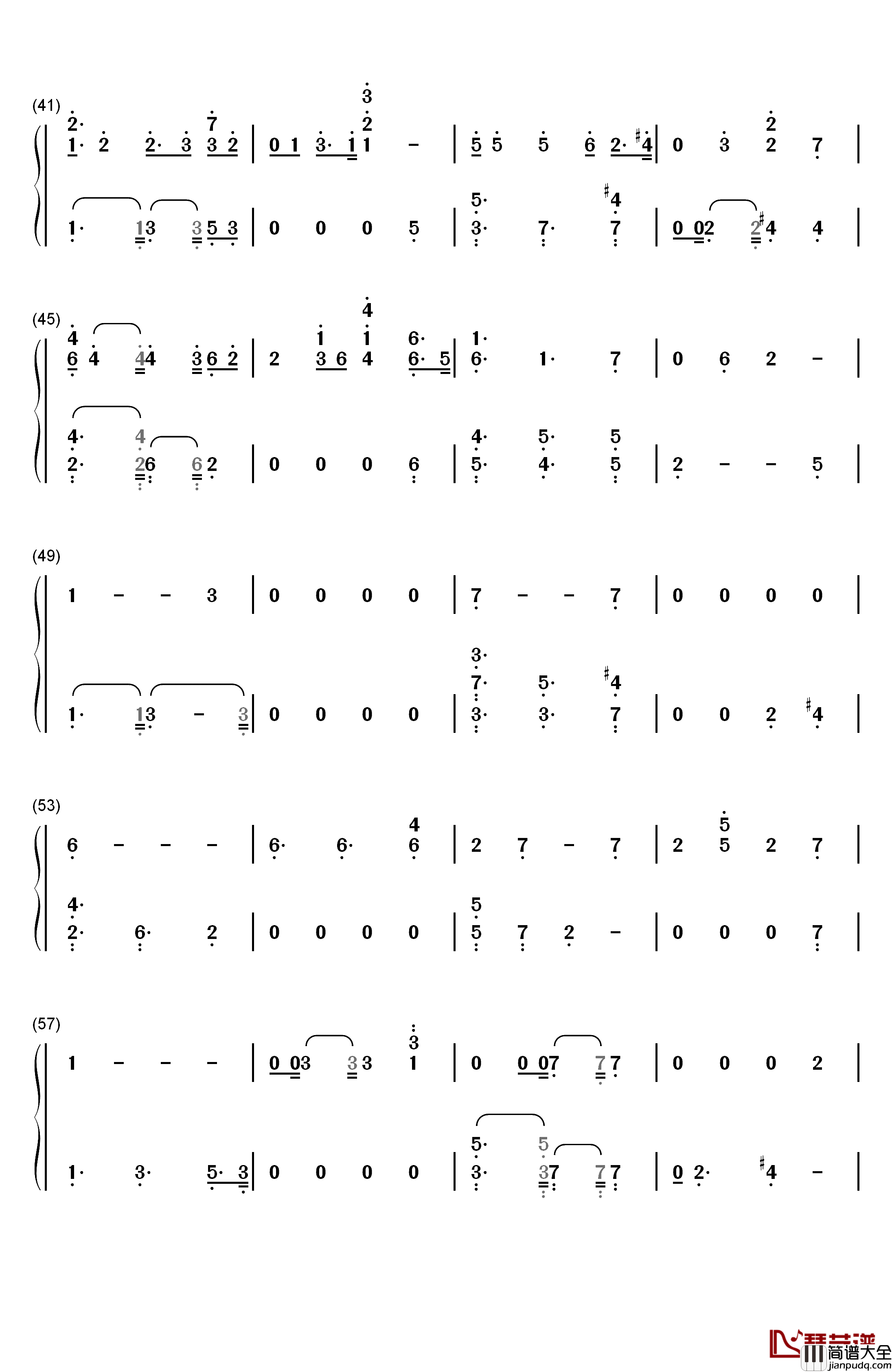 Undecided钢琴简谱_数字双手_Chris_Brown