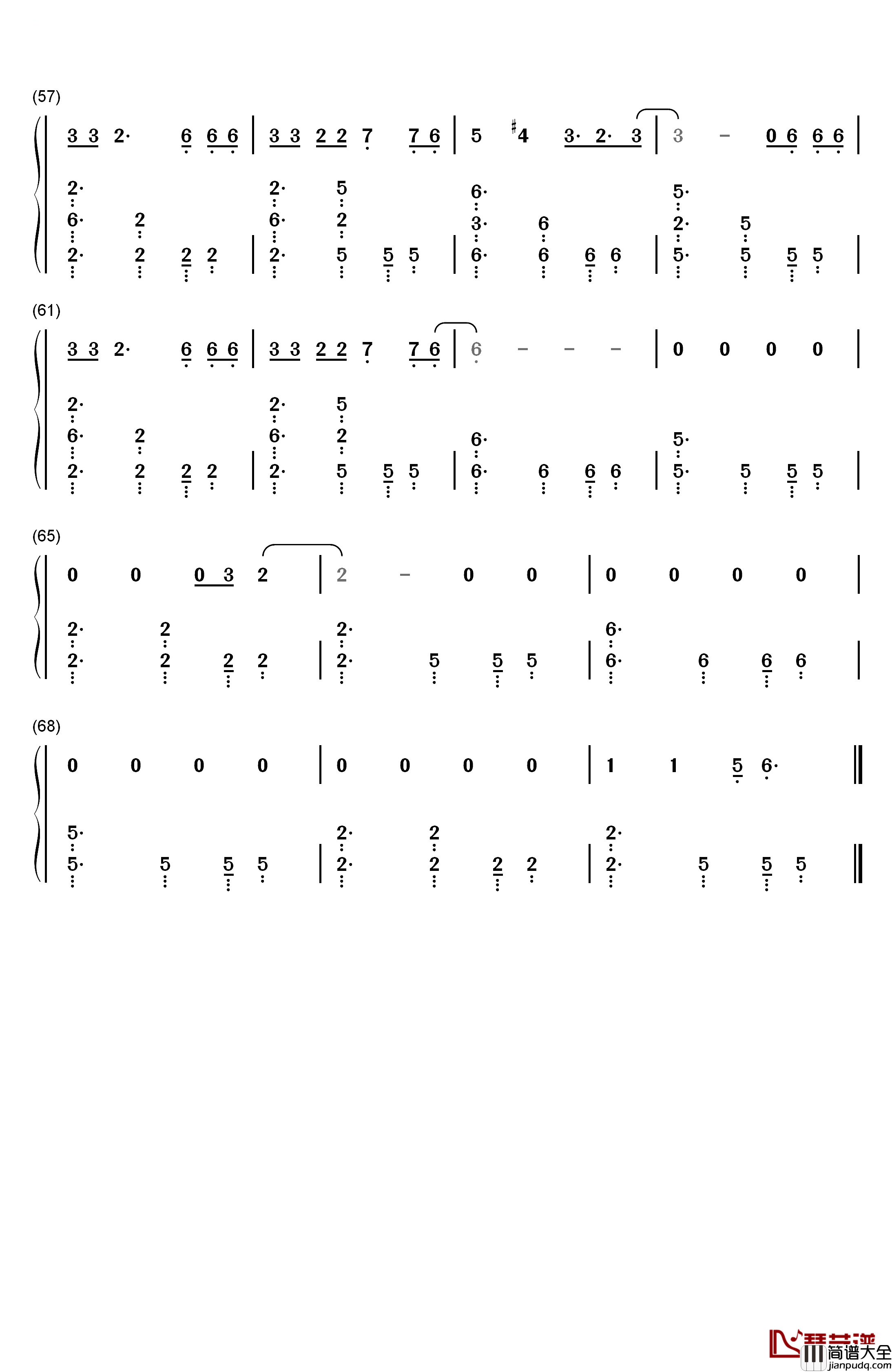 Scars钢琴简谱_数字双手_Tove_Lo