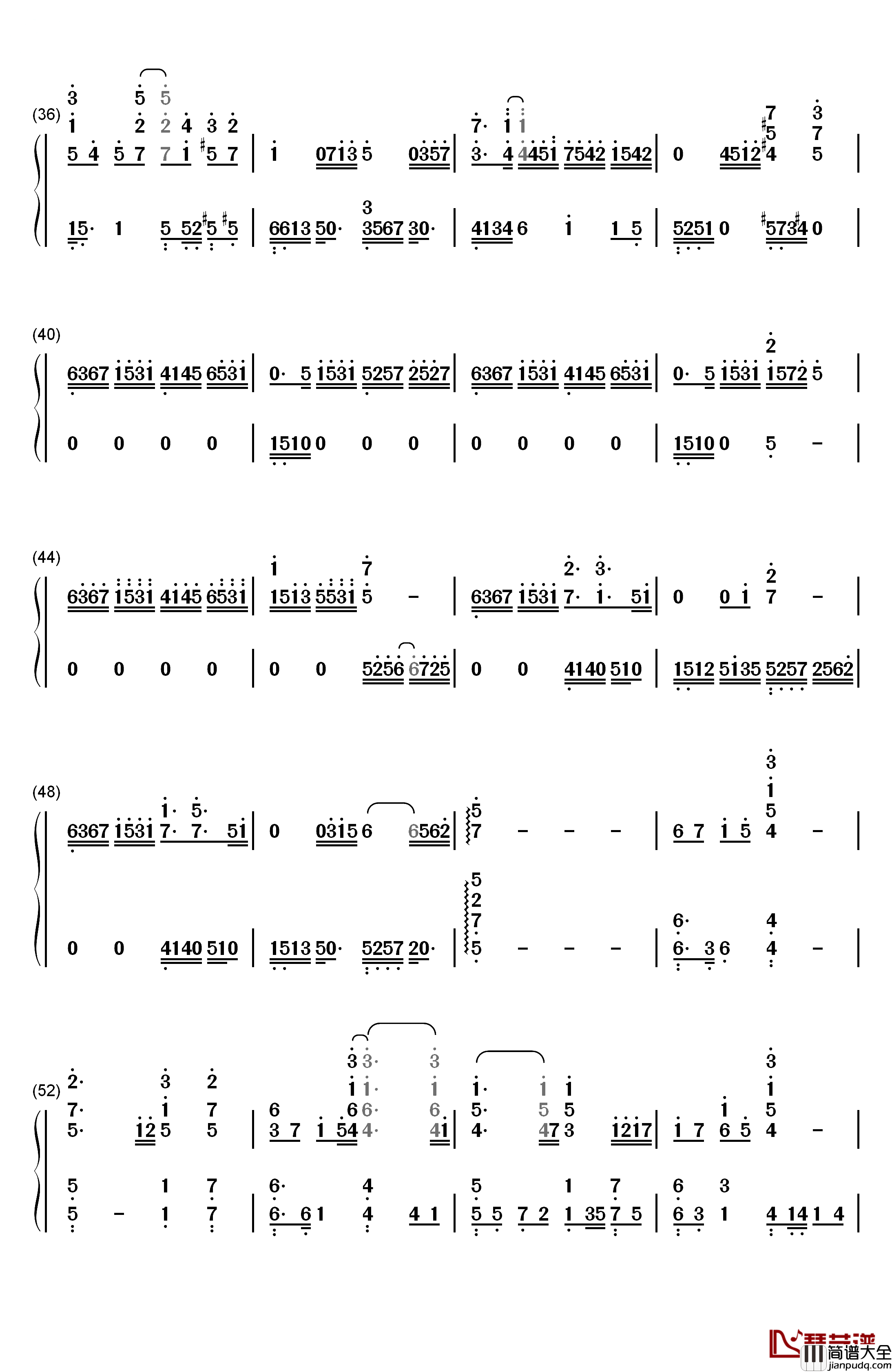 没有出口的迷宫钢琴简谱_数字双手_V.K克