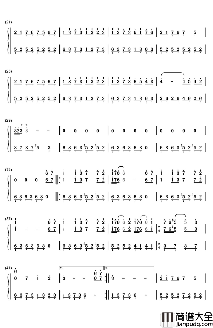 写给海洋钢琴简谱_数字双手_班得瑞