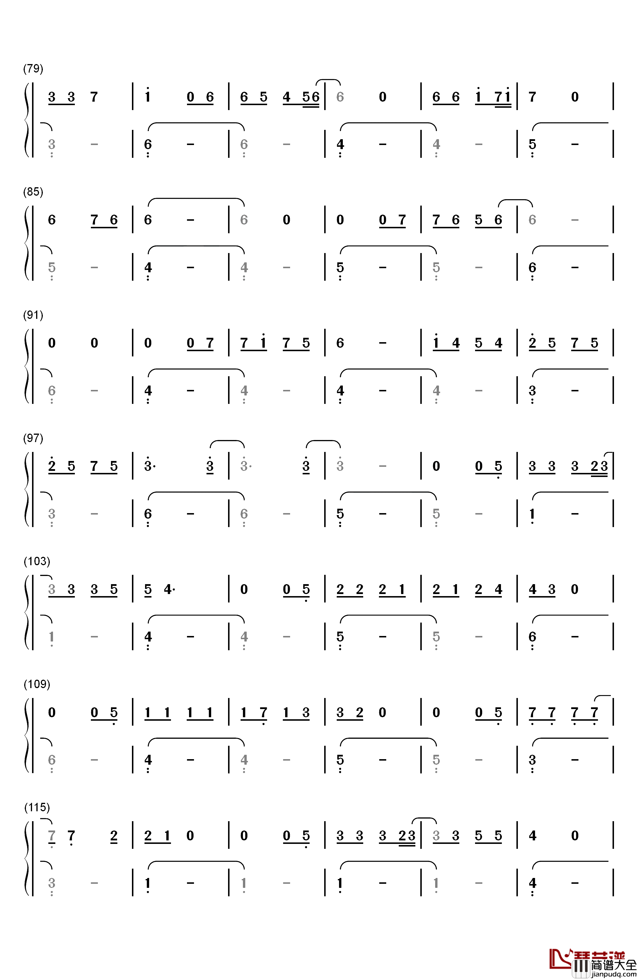 夏疾風钢琴简谱_数字双手_岚