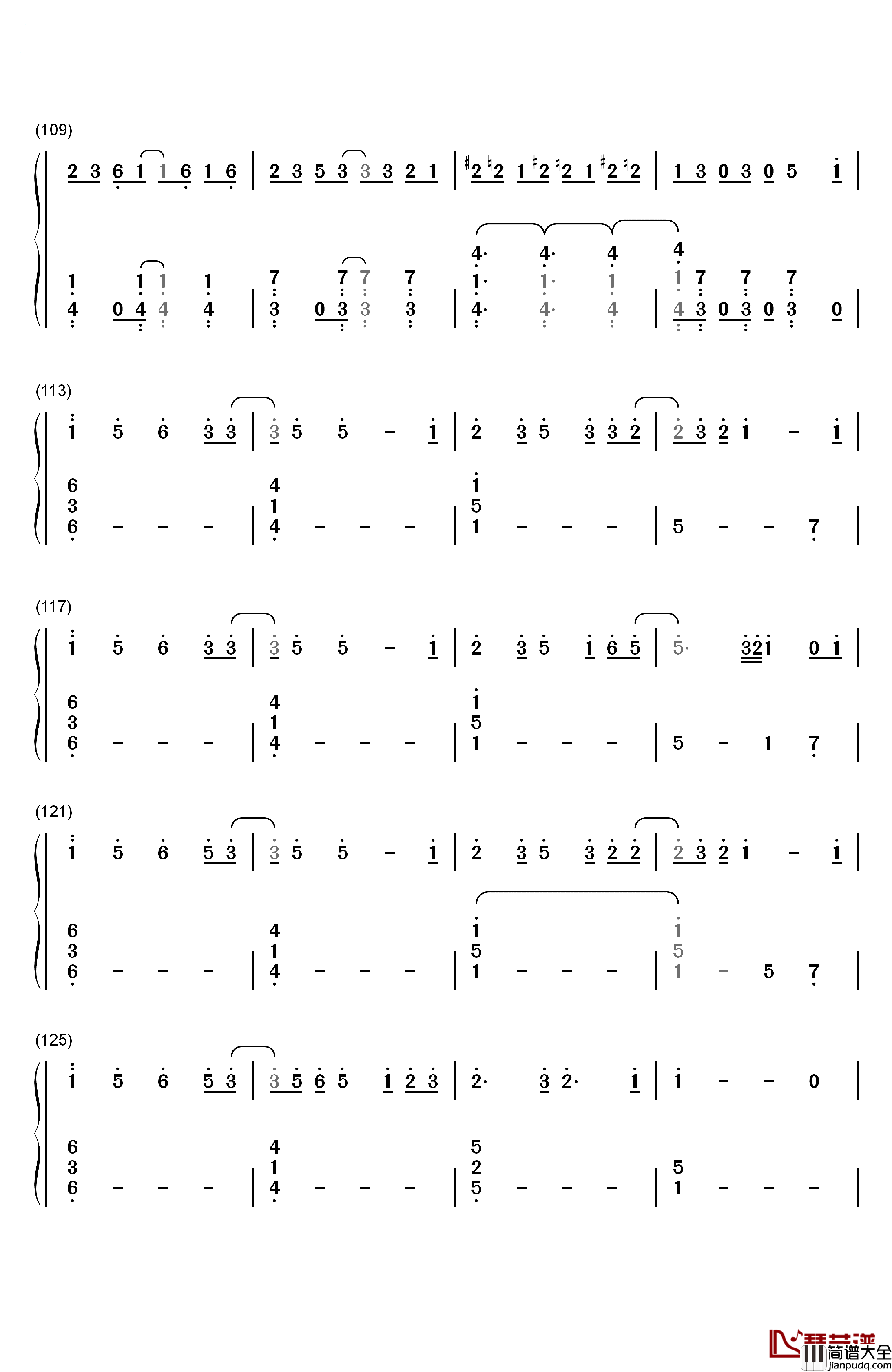 サマータイムレコード钢琴简谱_数字双手_IA