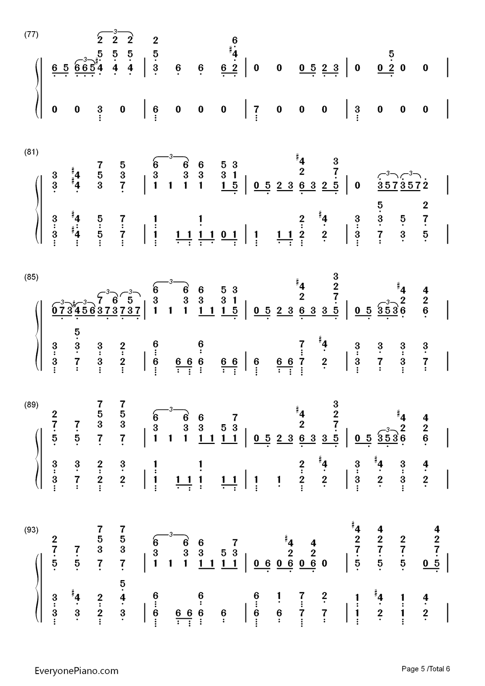 My_Lady钢琴简谱_数字双手_EXO