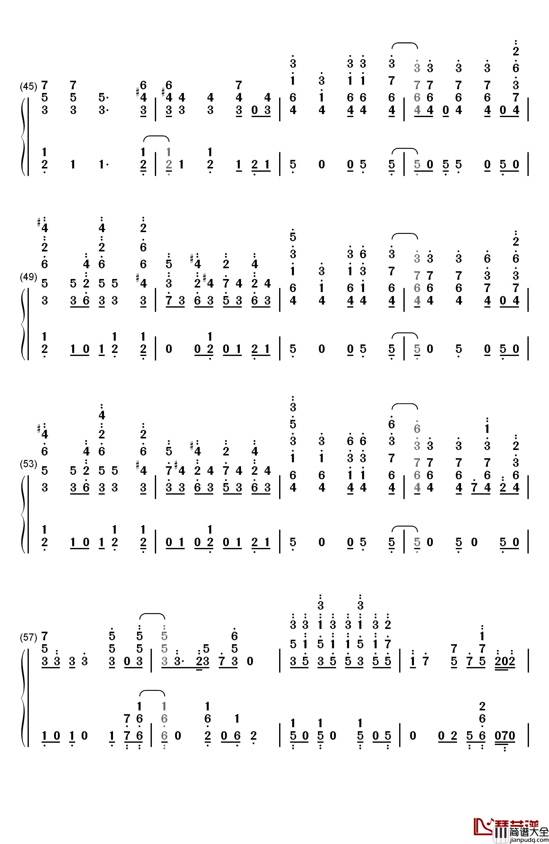 Heatstroke钢琴简谱_数字双手_Calvin_Harris