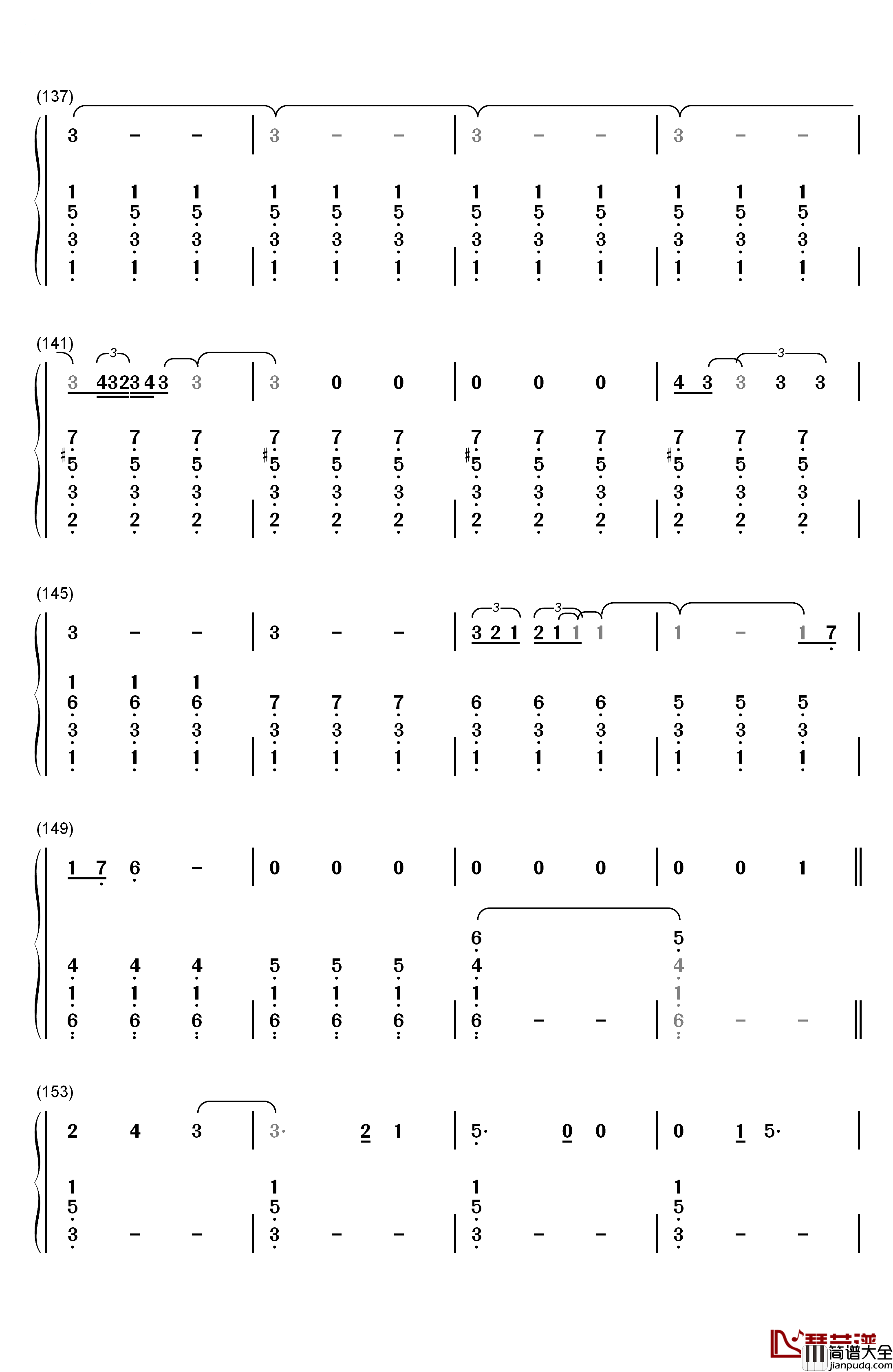 She_Used_To_Be_Mine钢琴简谱_数字双手_Sara_Bareilles