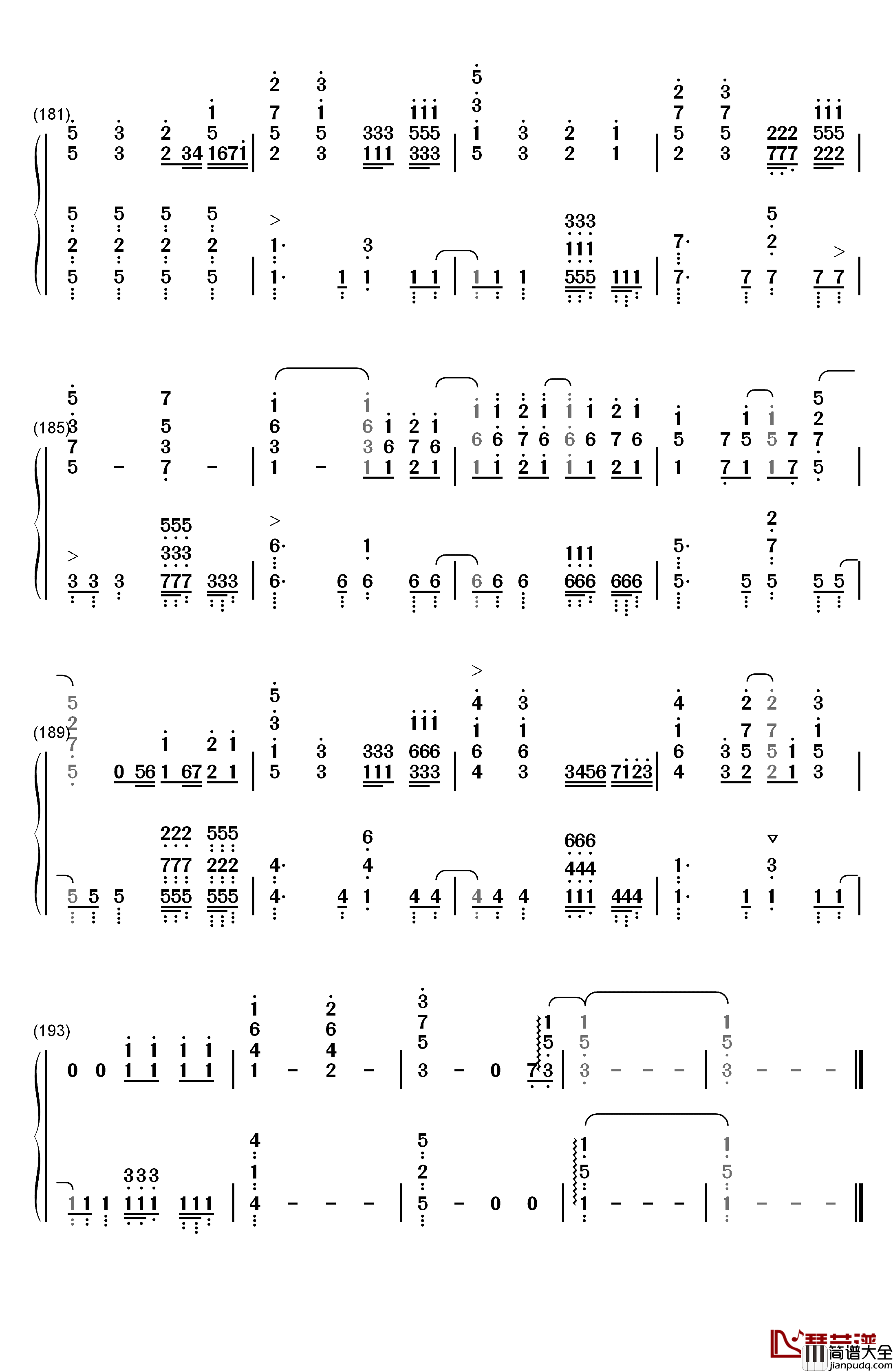 きみの名前钢琴简谱_数字双手_藤川千爱