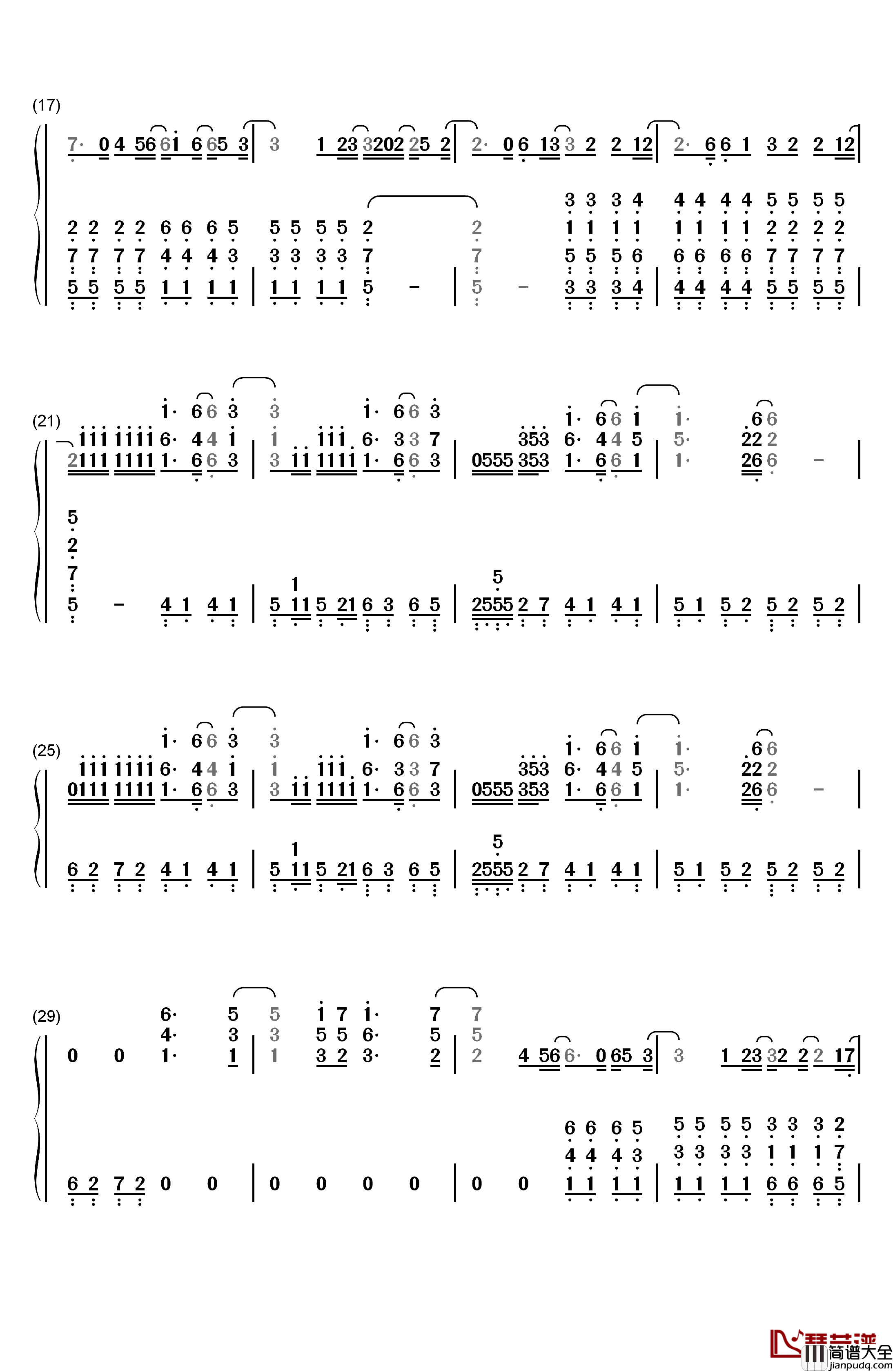 Superheroes钢琴简谱_数字双手_The_Script