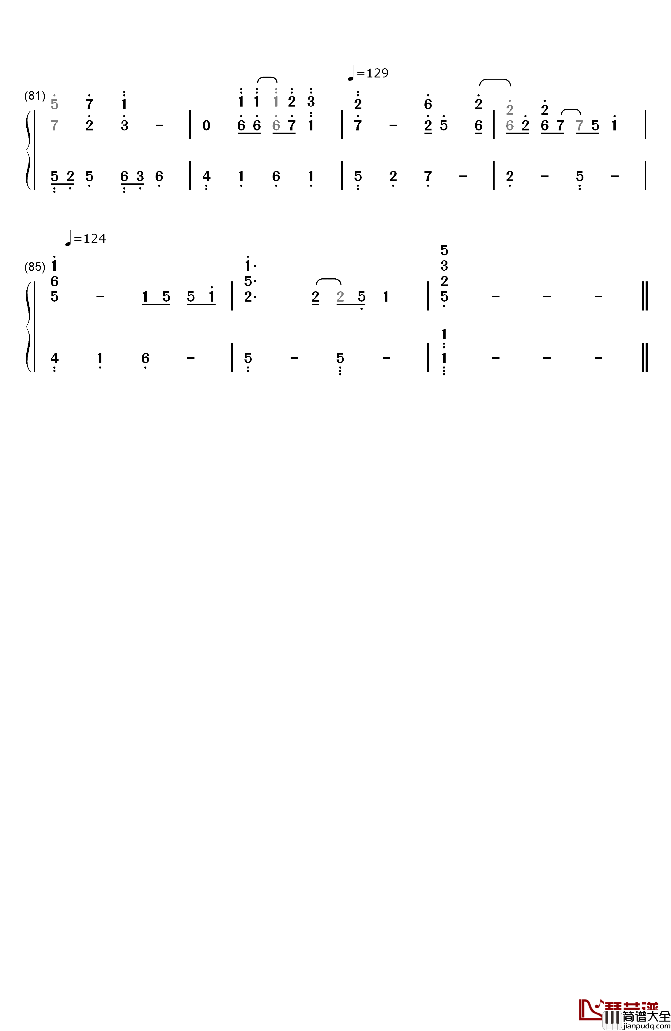 Angel_Eyes钢琴简谱_数字双手_Jim_Brickman