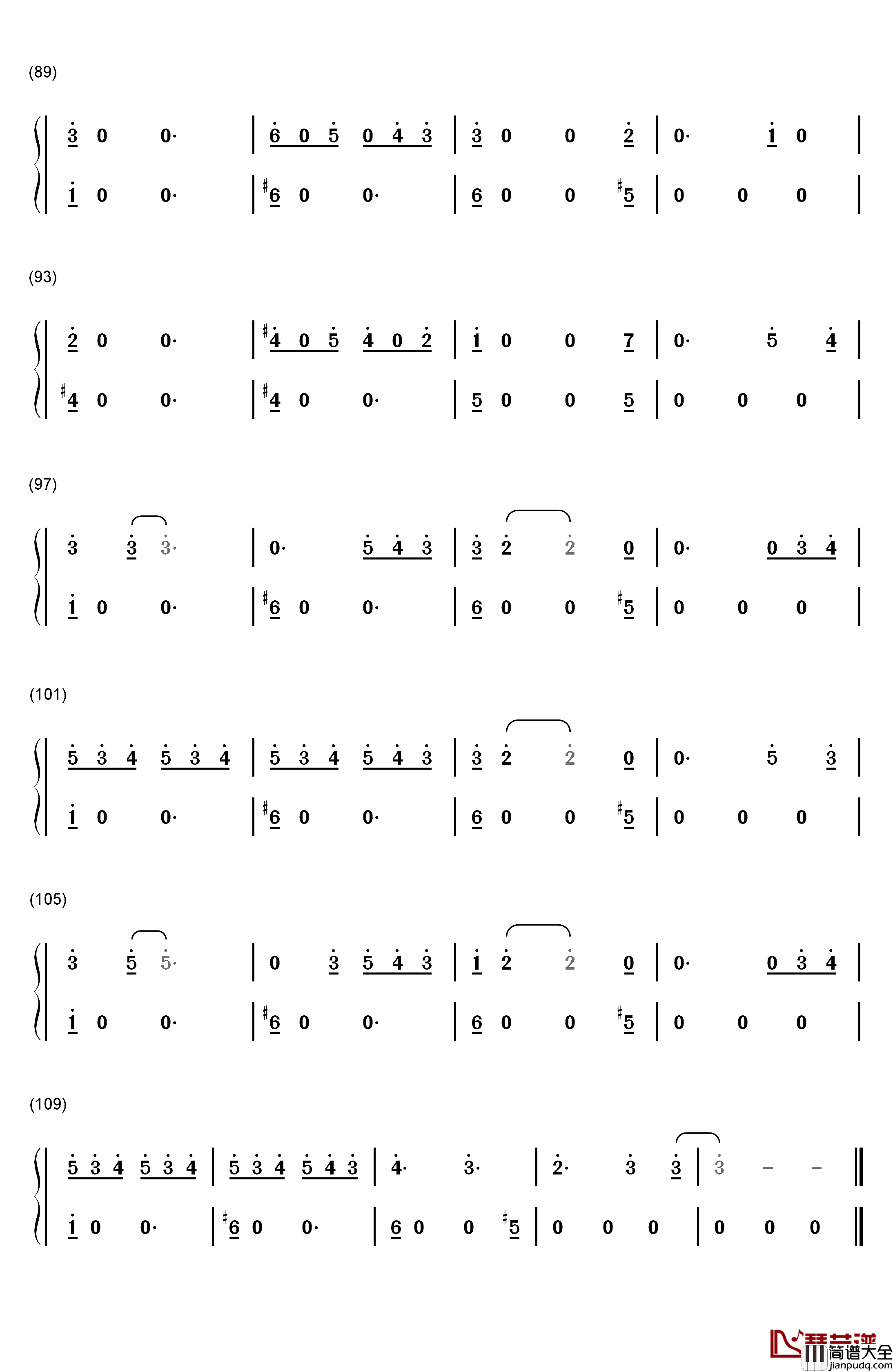 Moonlight钢琴简谱_数字双手_Ariana_Grande