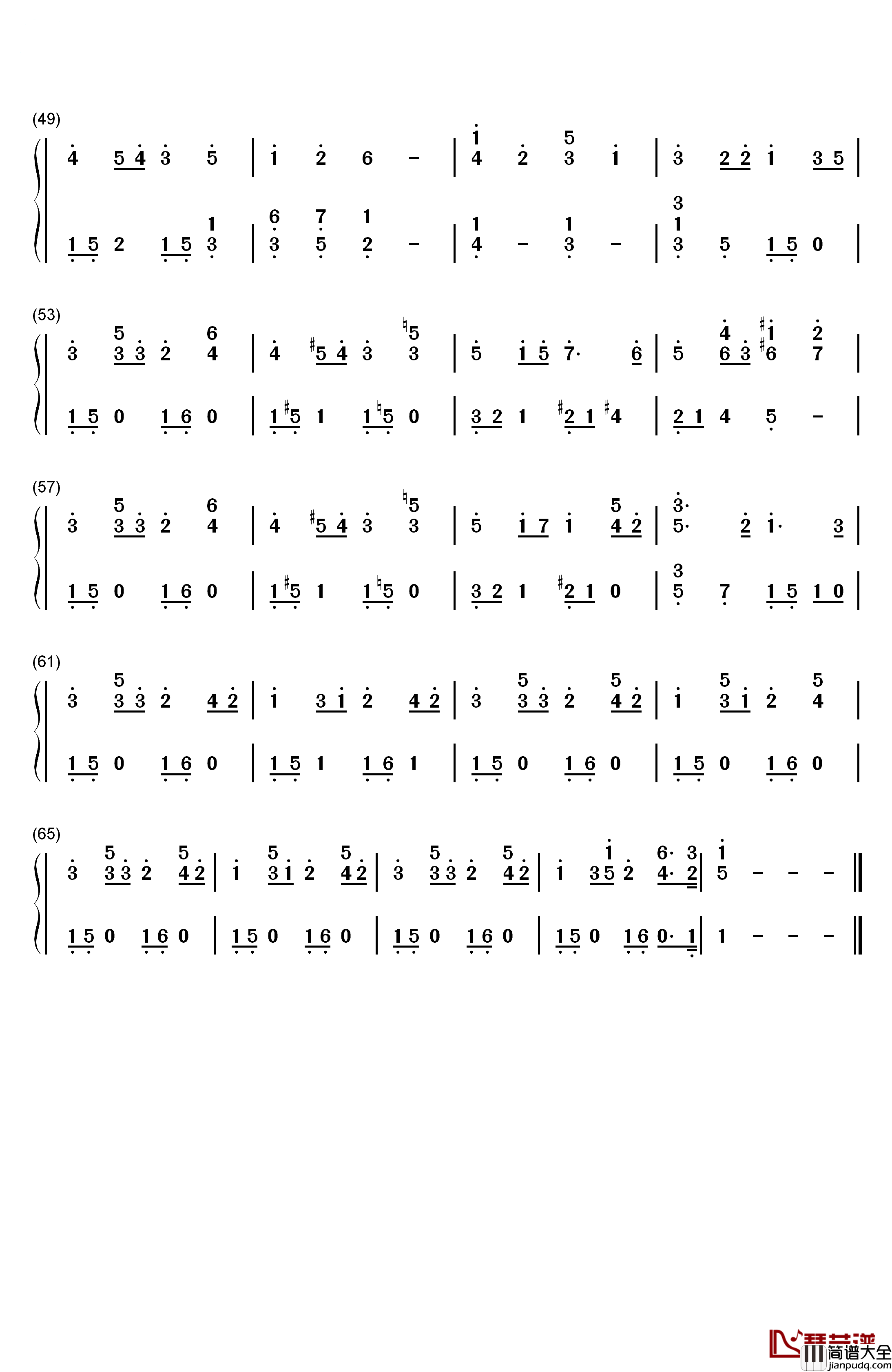 橙色の時钢琴简谱_数字双手_吉森信