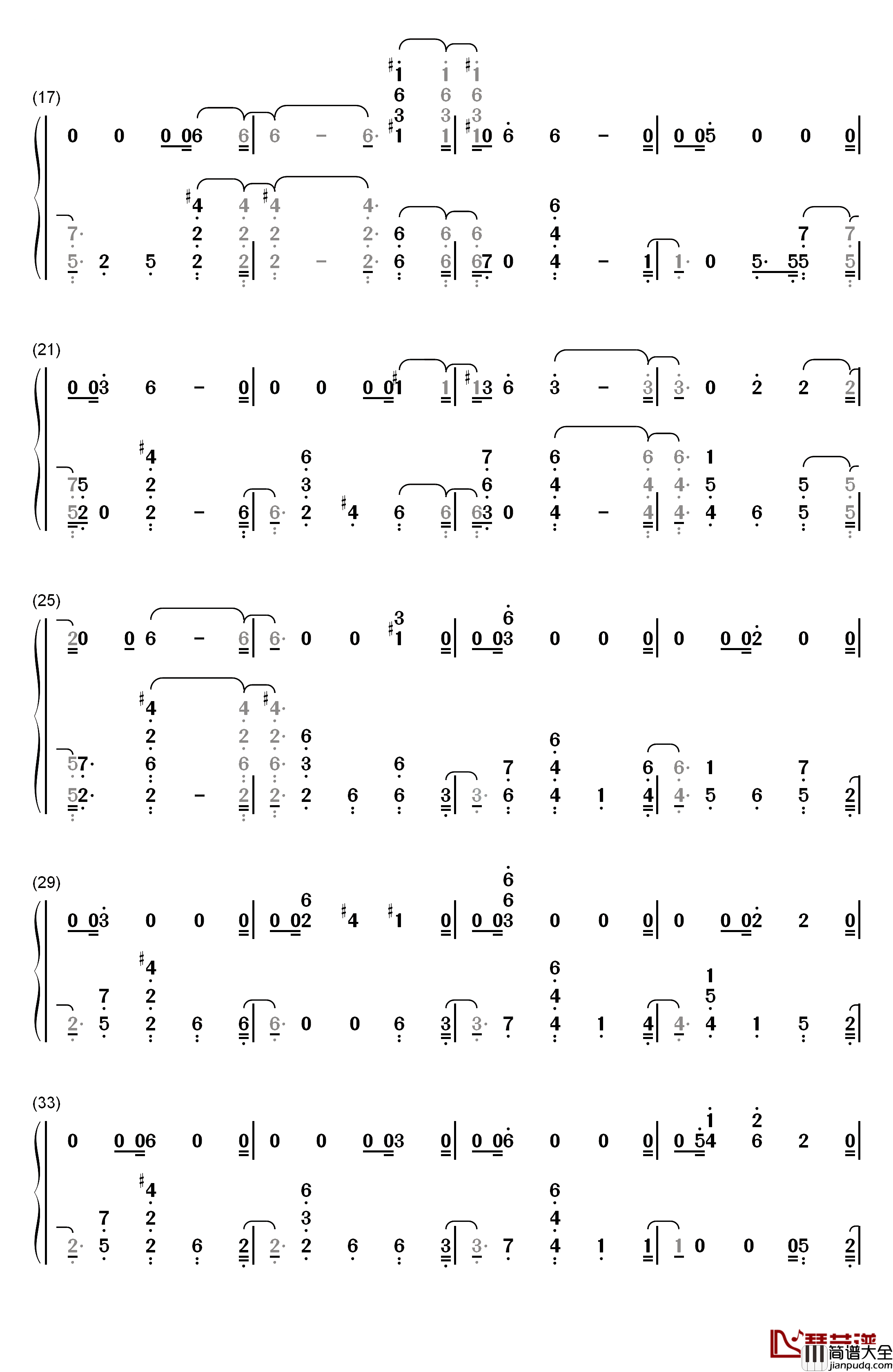 Bitches钢琴简谱_数字双手_Tove_Lo