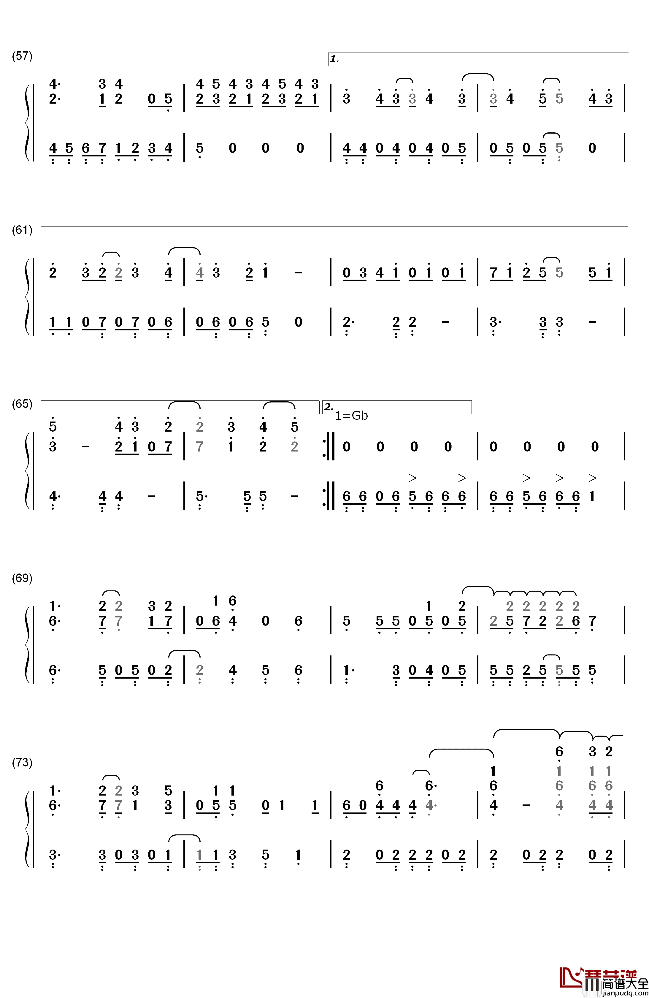 10年樱钢琴简谱_数字双手_AKB48