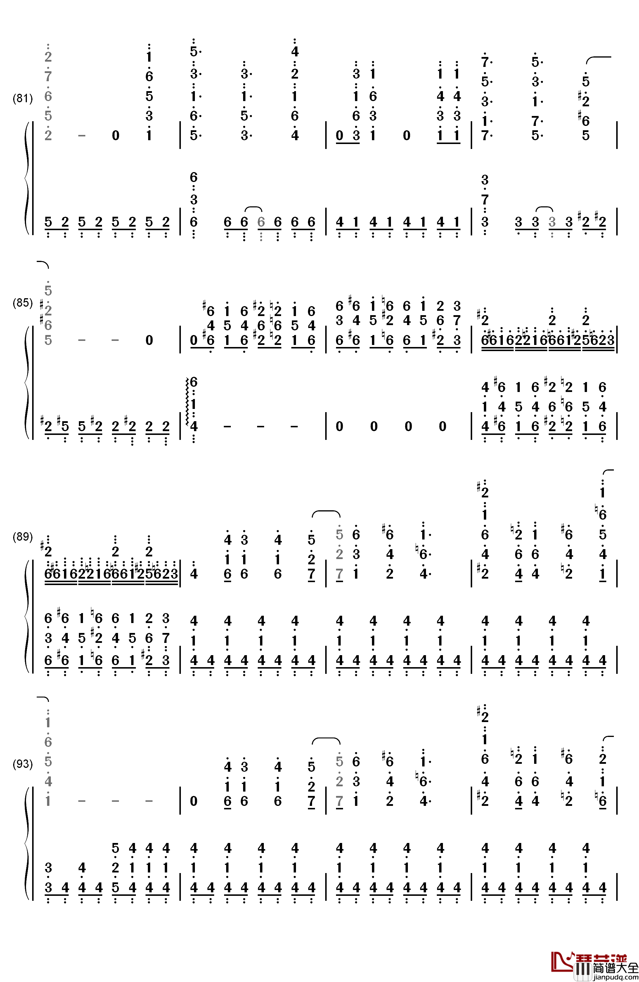 Let_It_Go完整版钢琴简谱_数字双手_Demi_Lovato