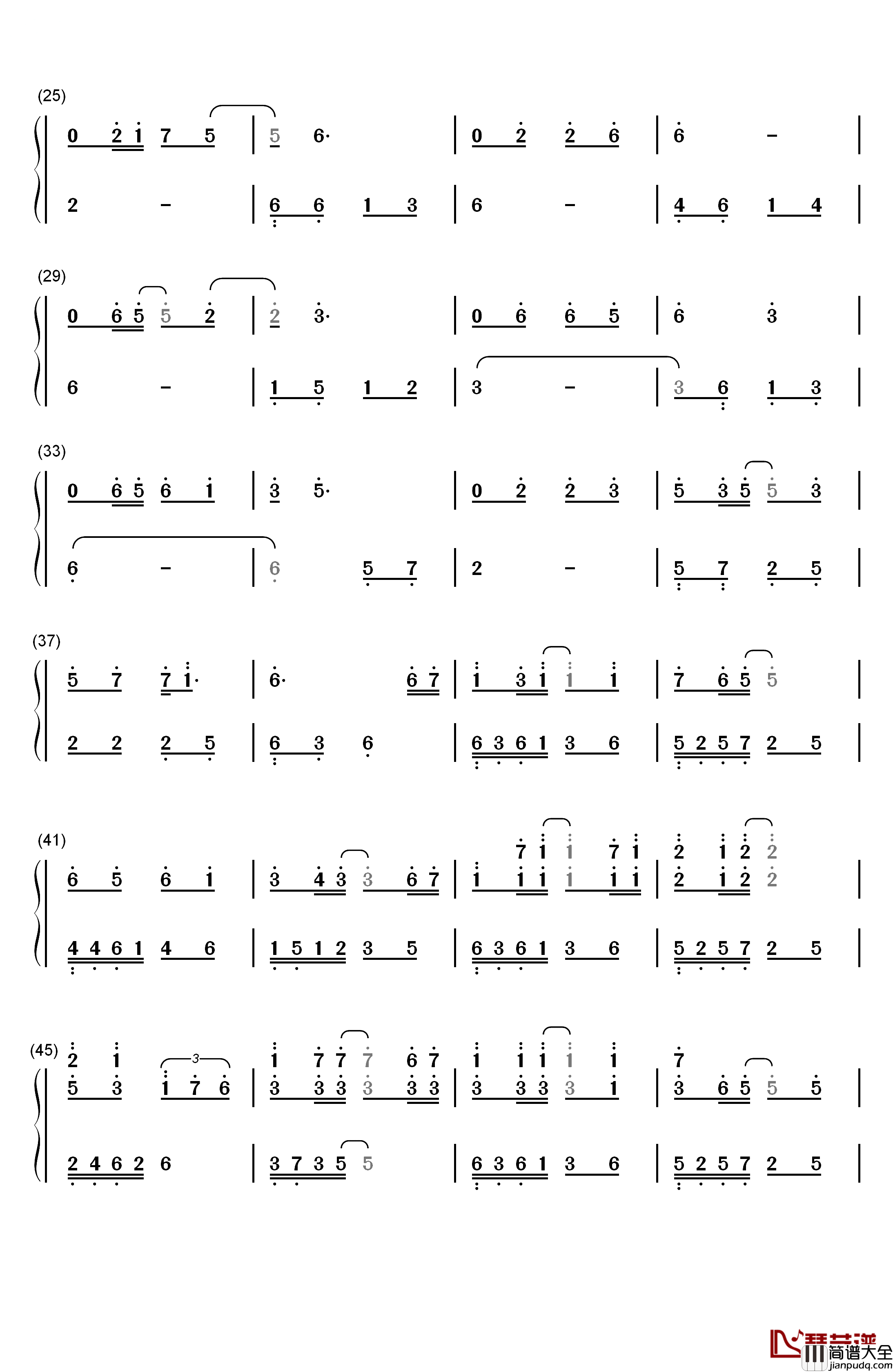 赤血长殷钢琴简谱_数字双手_王凯