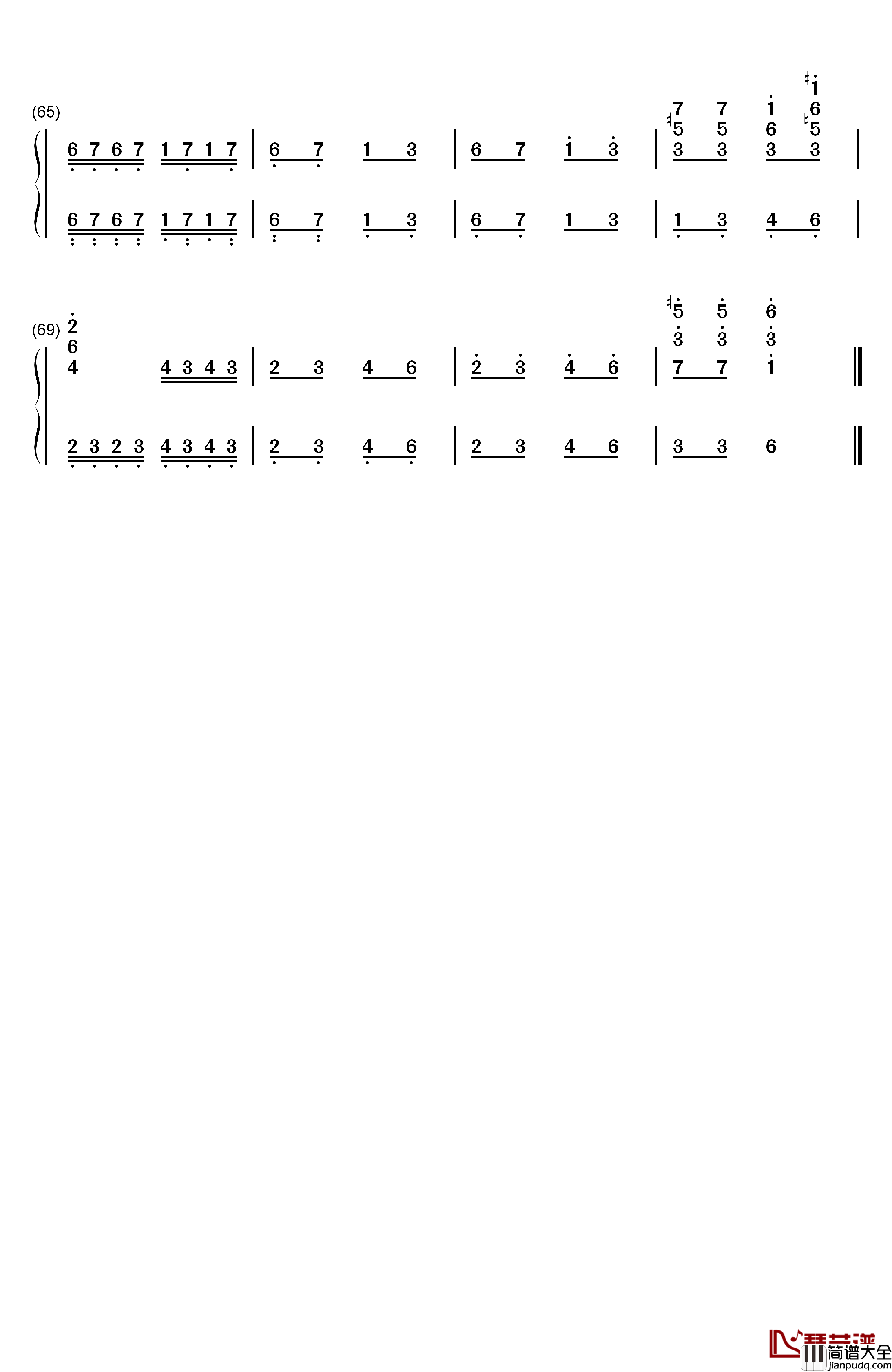 圣诞老人钢琴简谱_数字双手_舒曼__Schumann