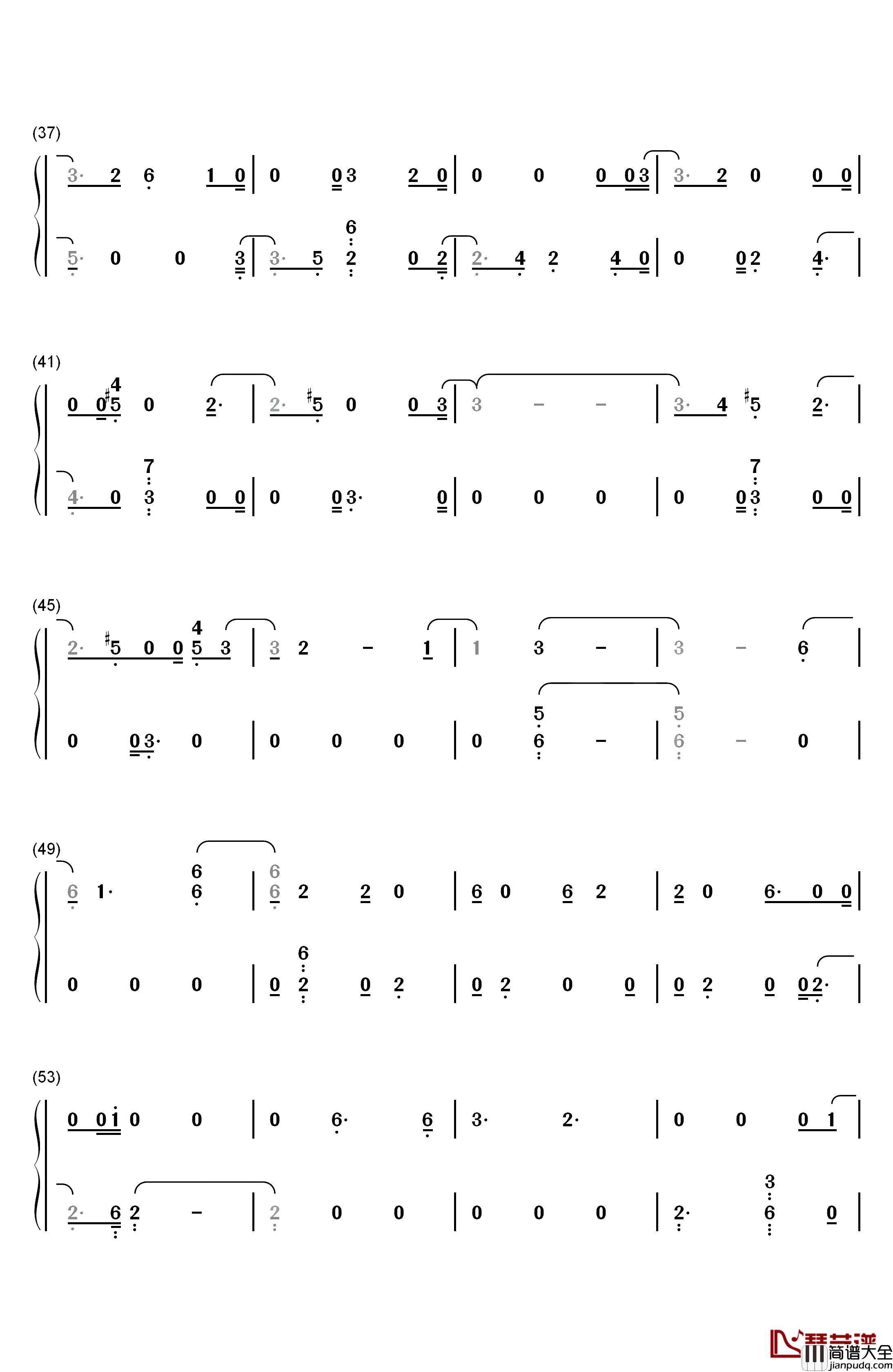 Intro_Singularity钢琴简谱_数字双手_防弹少年团