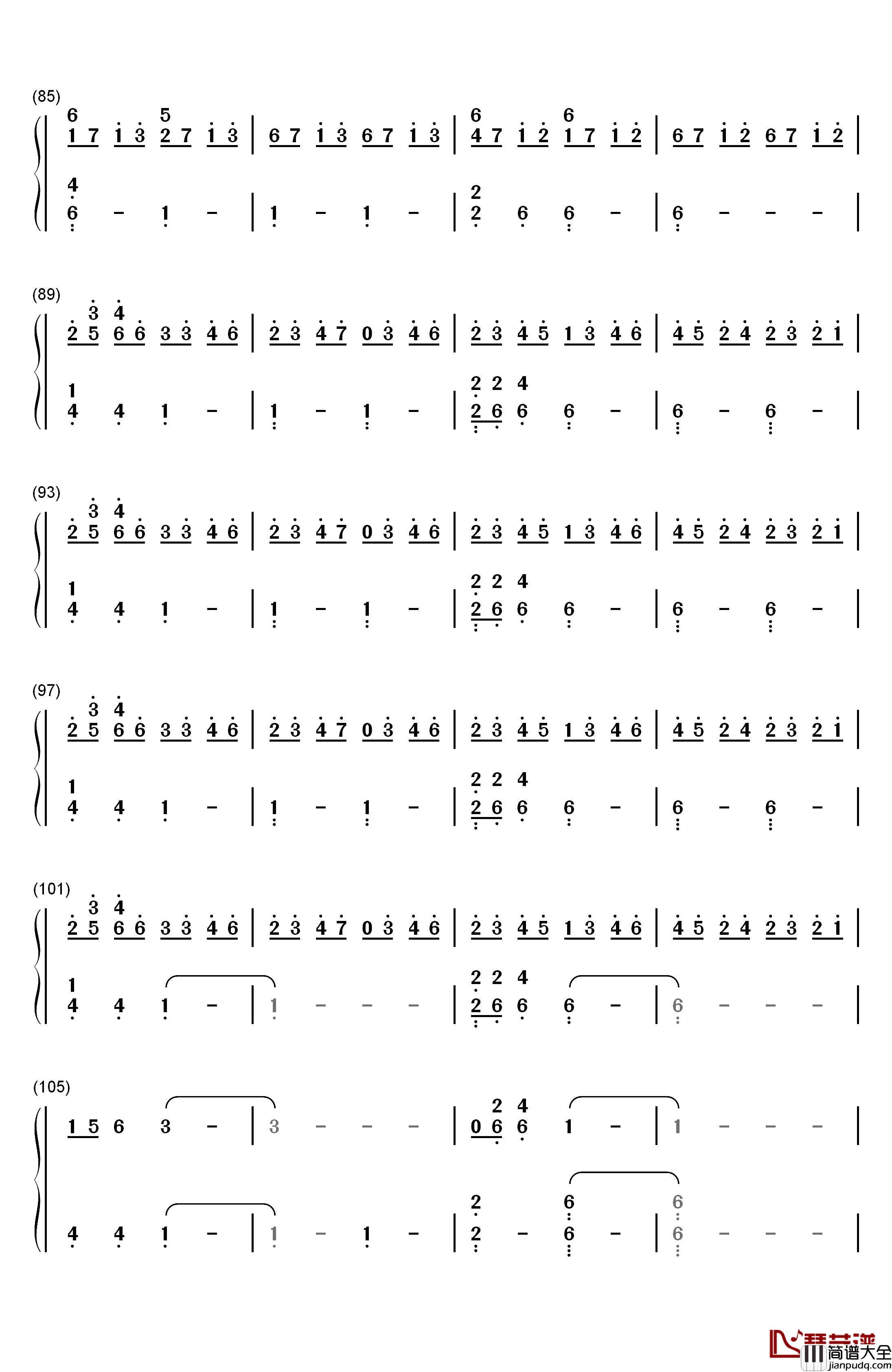 Scars钢琴简谱_数字双手_Nils_Frahm_DJ_Shadow