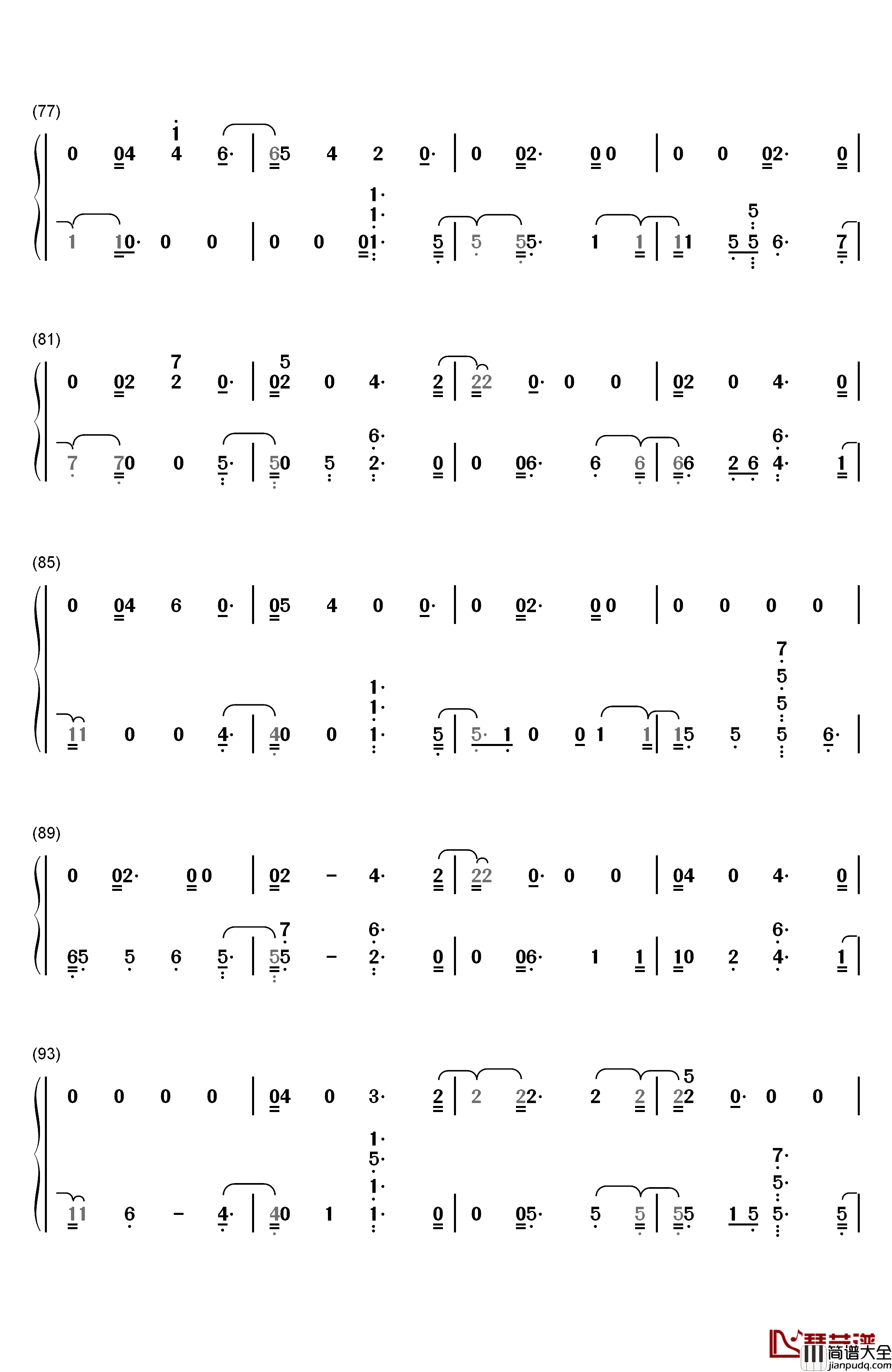 Say_Something钢琴简谱_数字双手_Justin_Timberlake