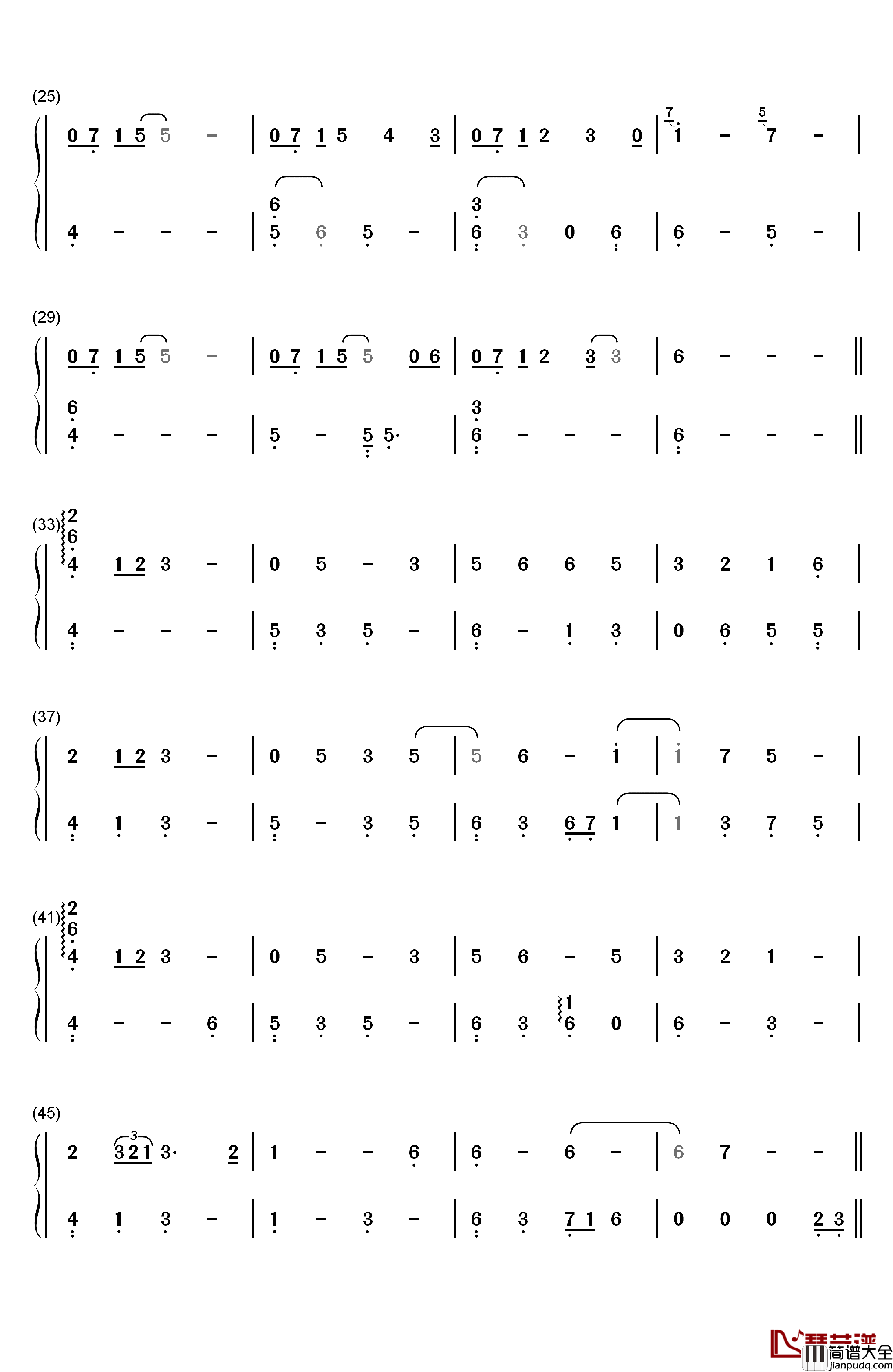 暁のヨナ钢琴简谱_数字双手_梁邦彦