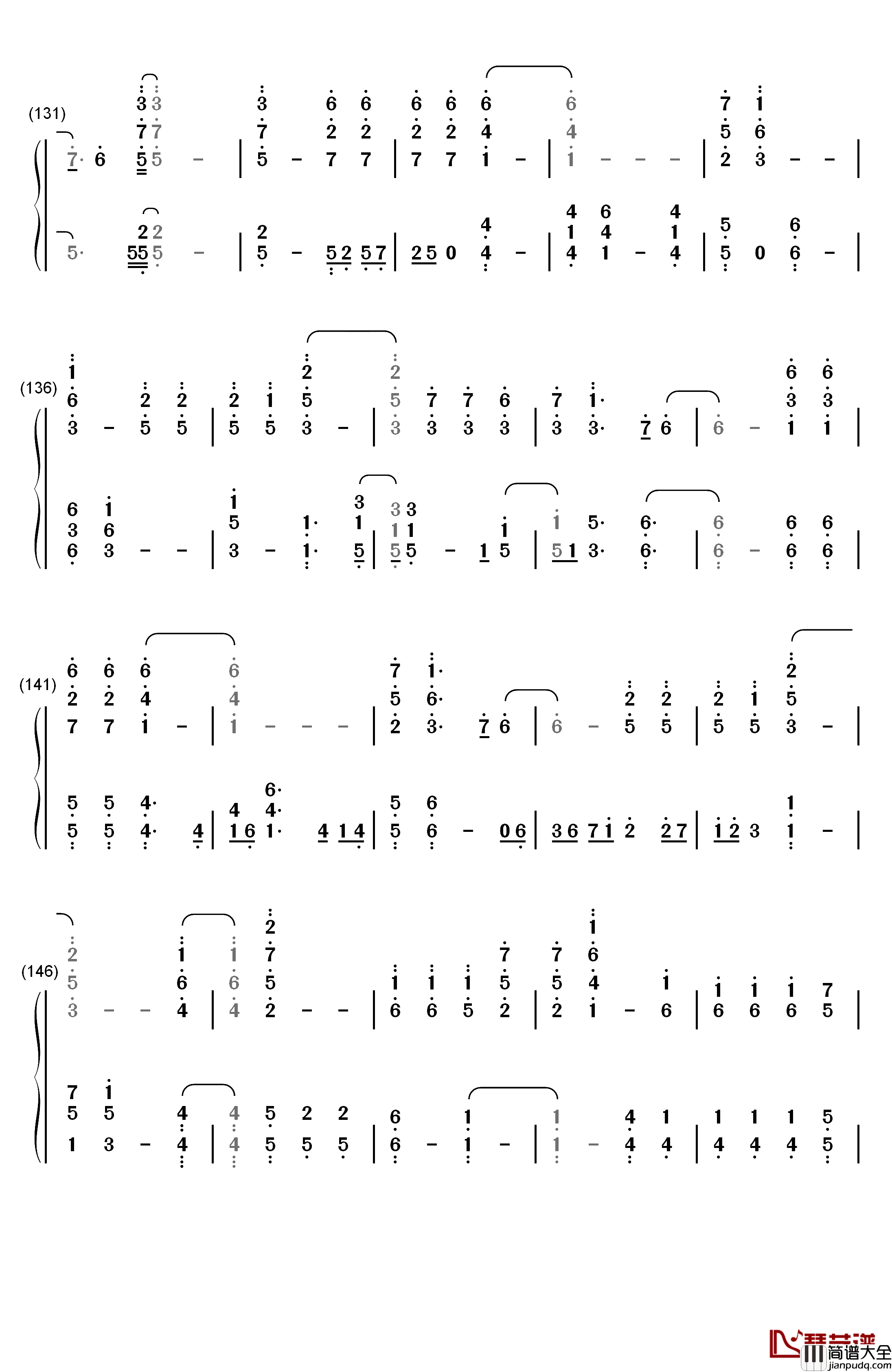 I_Need_Somebody钢琴简谱_数字双手_Day6