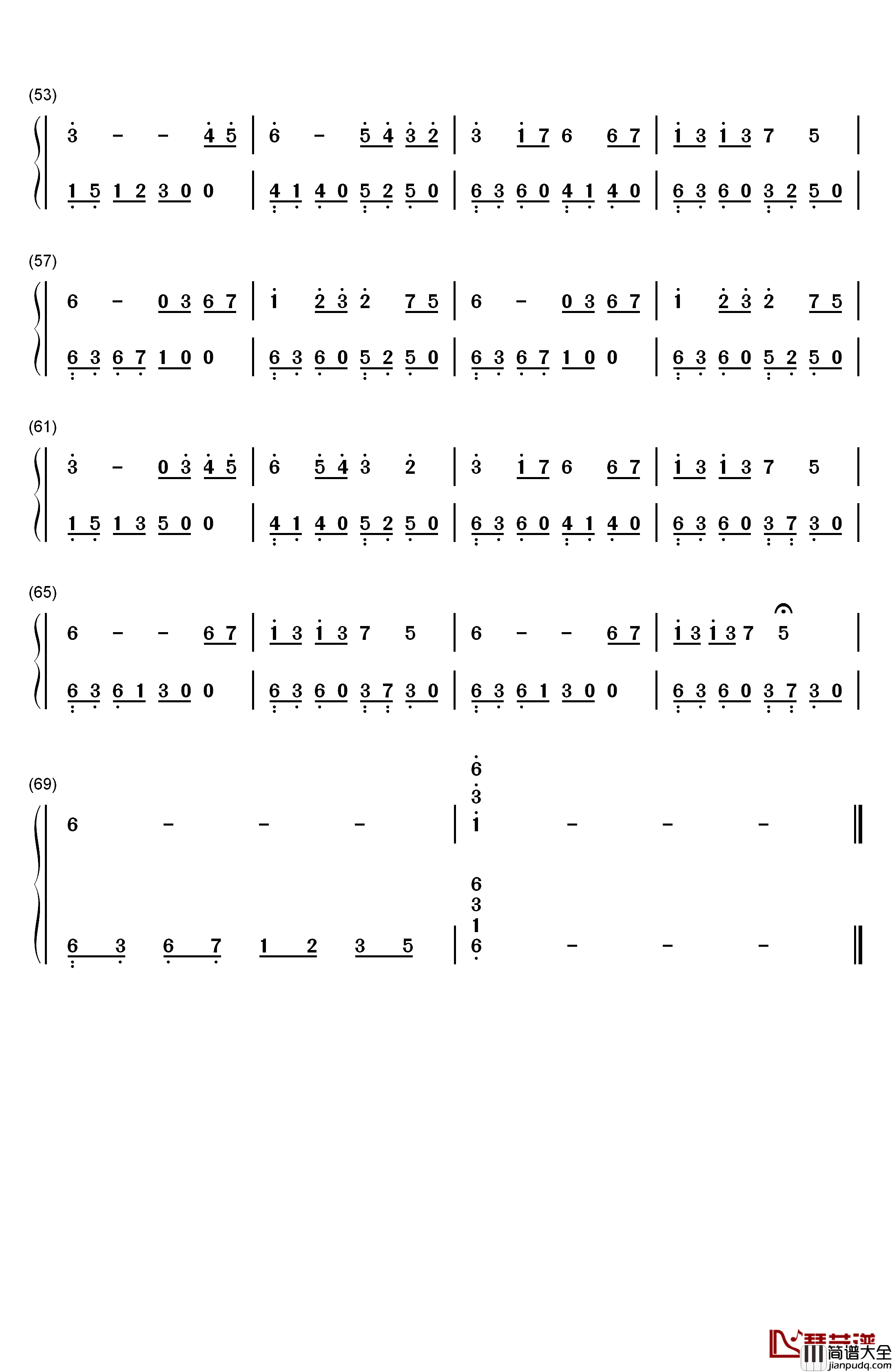 童年钢琴简谱_数字双手_班德瑞__Bandari