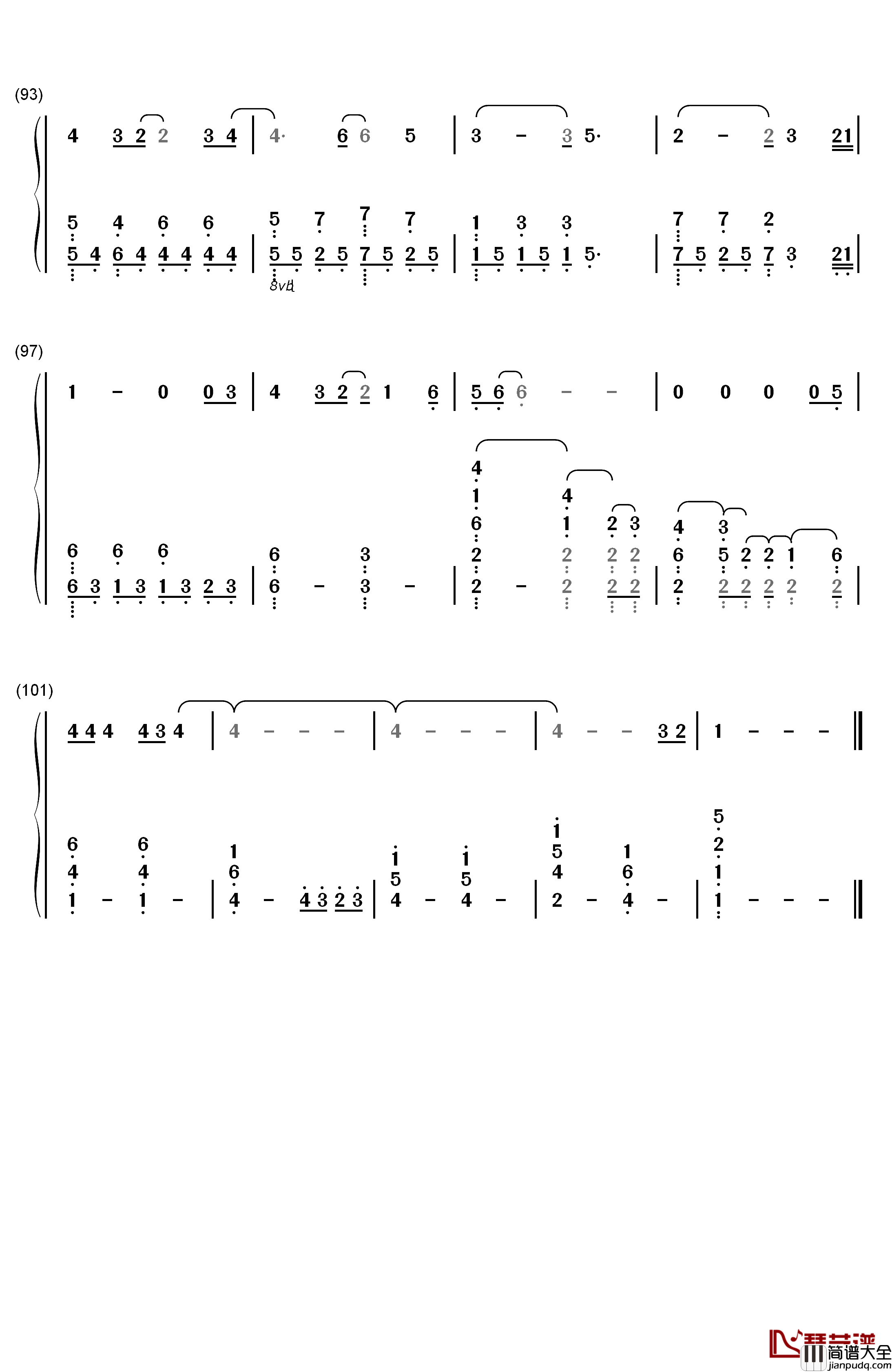 All_I_Ask钢琴简谱_数字双手_Adele