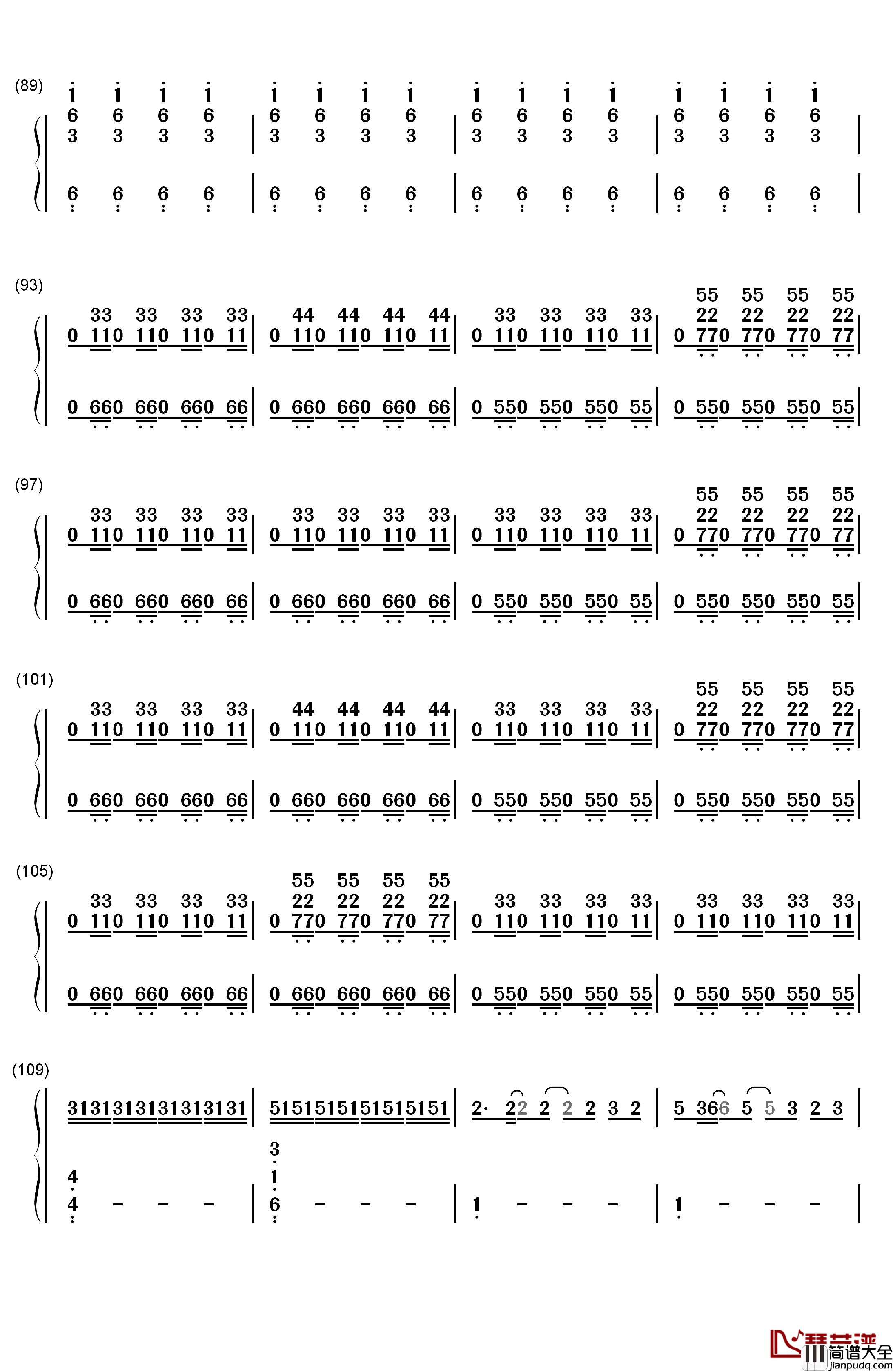 Guns_for_Hands钢琴简谱_数字双手_Twenty_One_Pilots