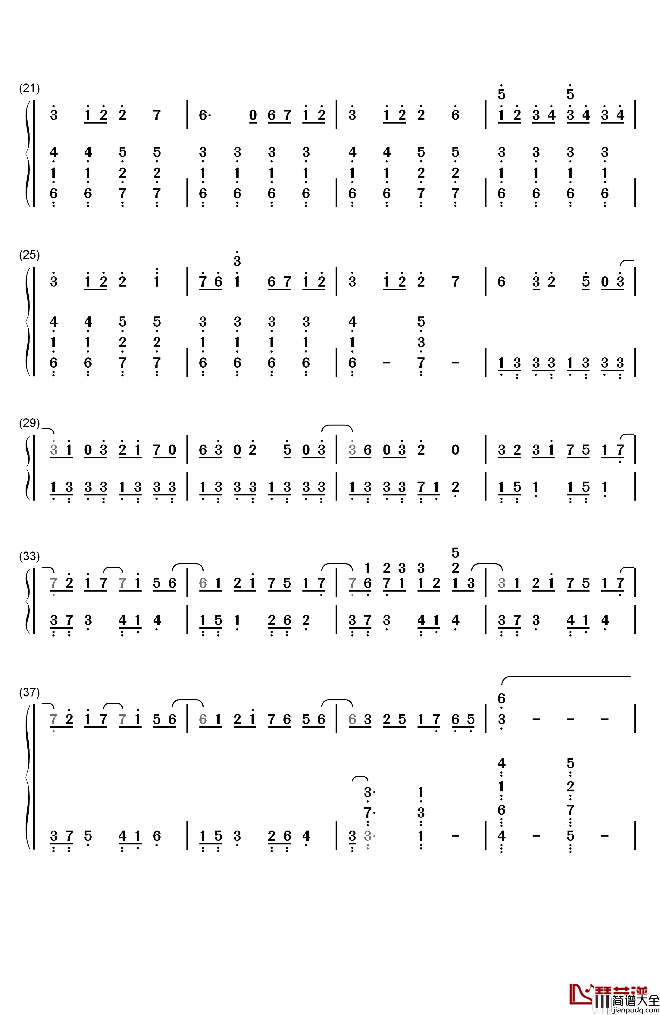 レクイエム钢琴简谱_数字双手_柊奈绪