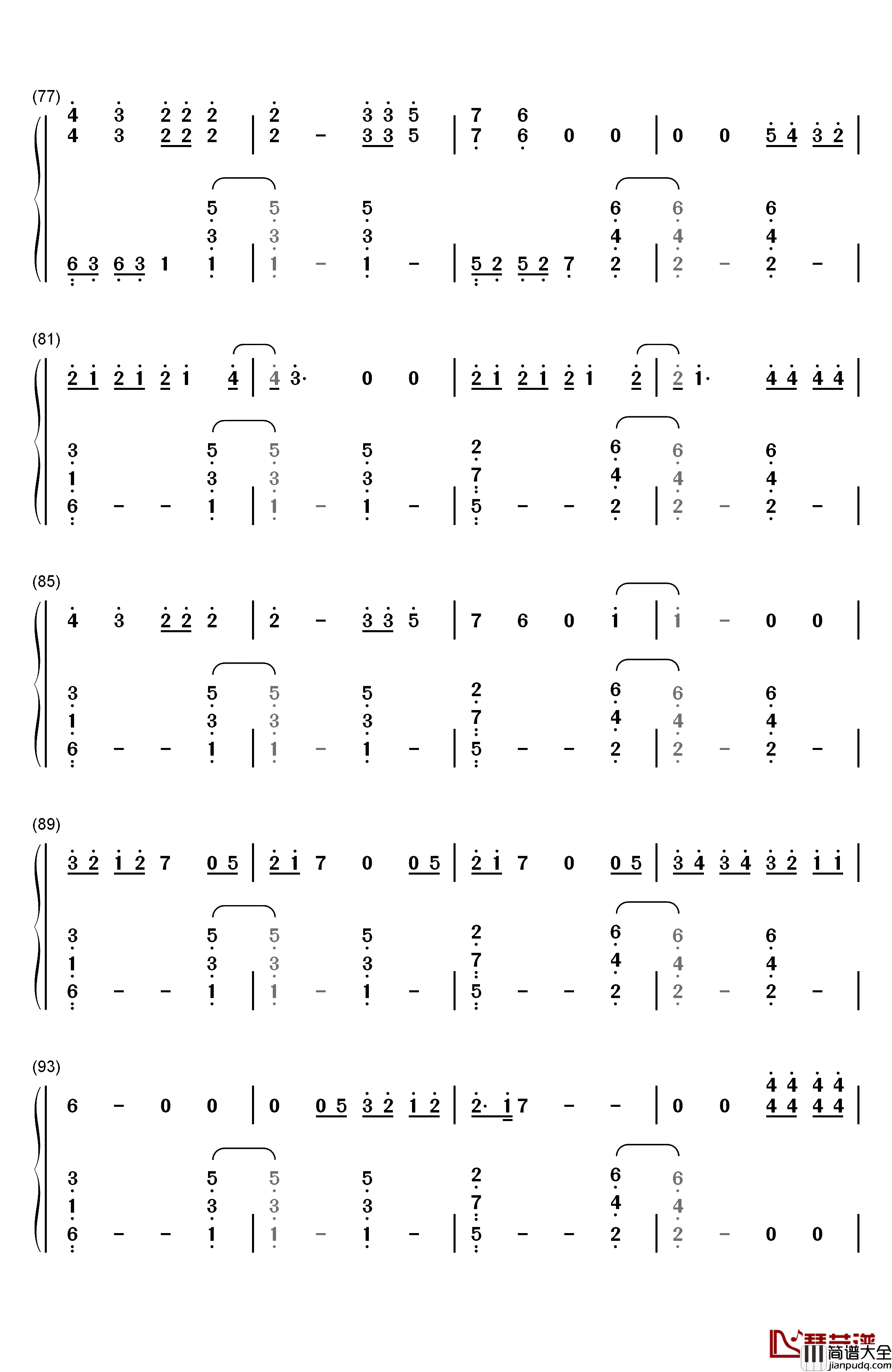 Without_Me钢琴简谱_数字双手_Halsey