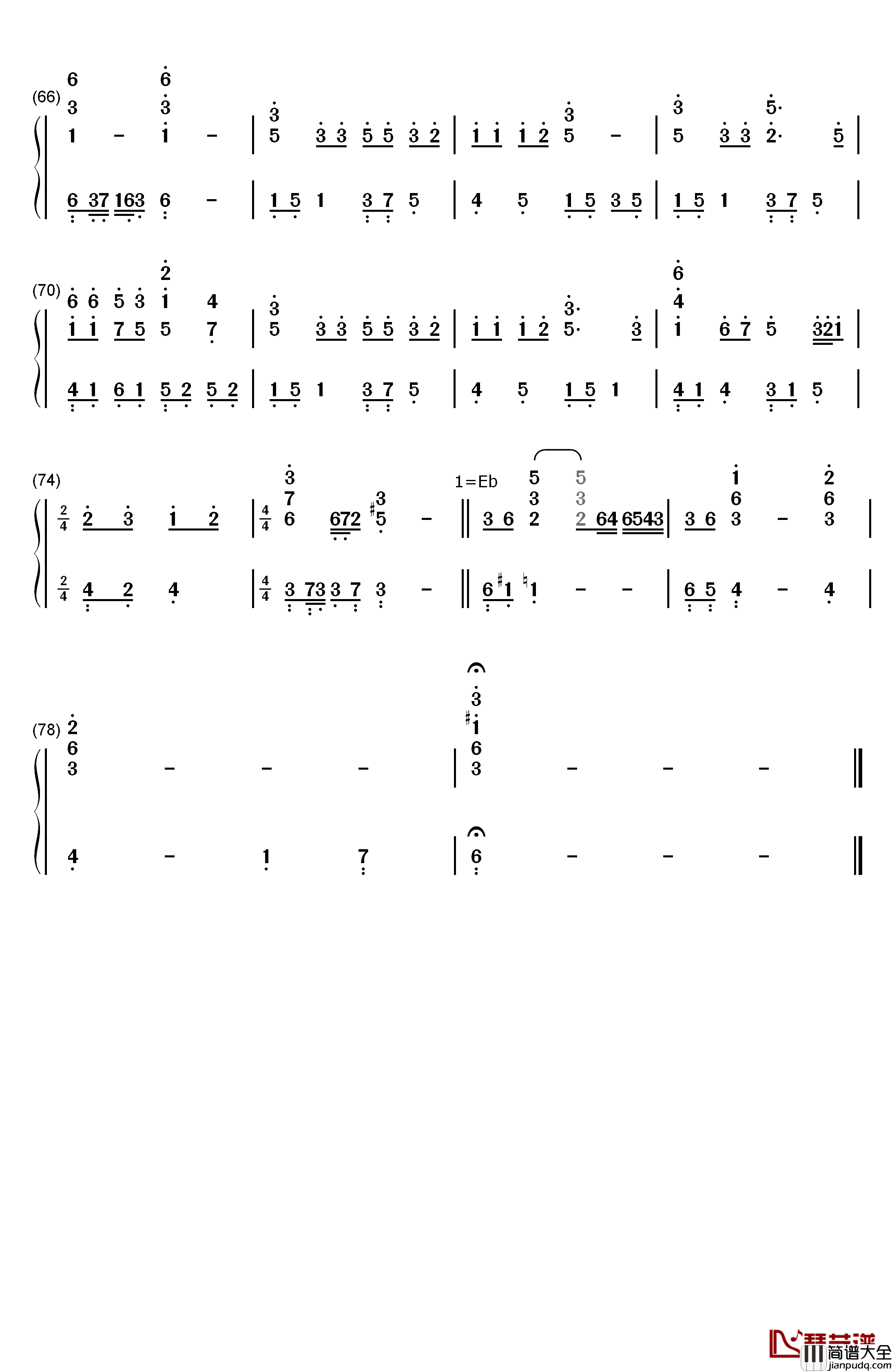 瑟鲁之歌钢琴简谱_数字双手_手岛葵