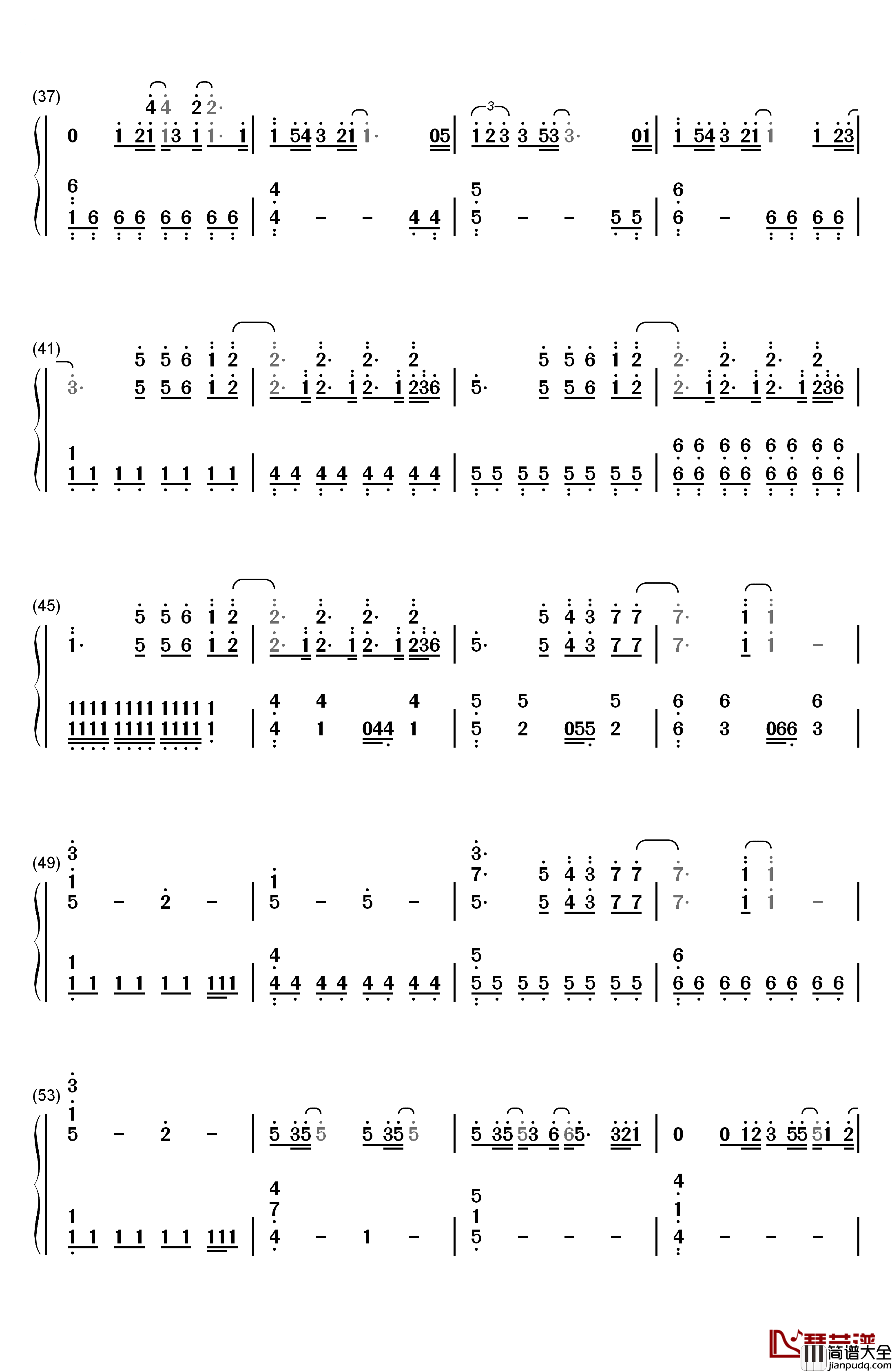 I钢琴简谱_数字双手_金泰妍