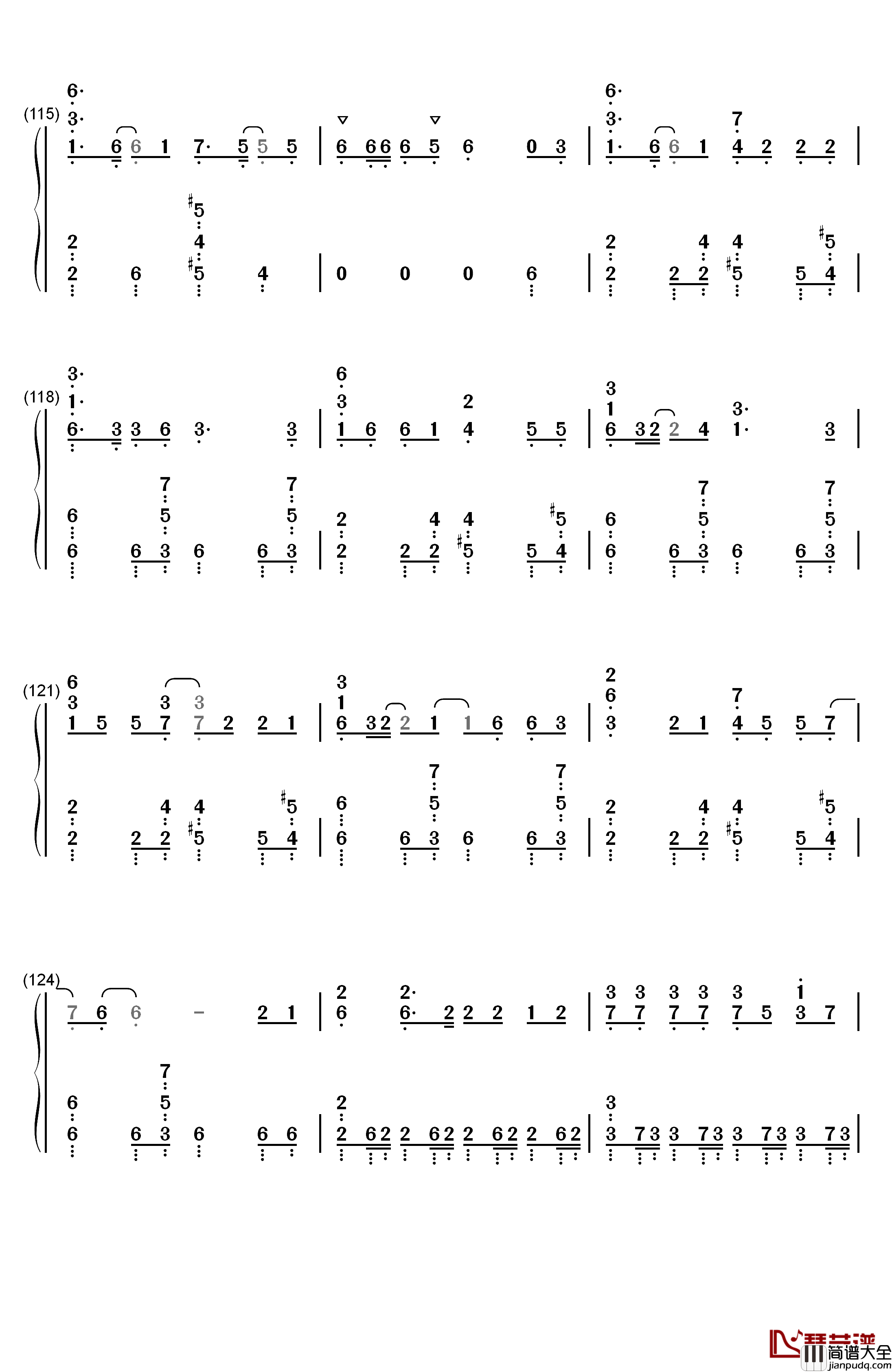 ドラマツルギー钢琴简谱_数字双手_初音未来