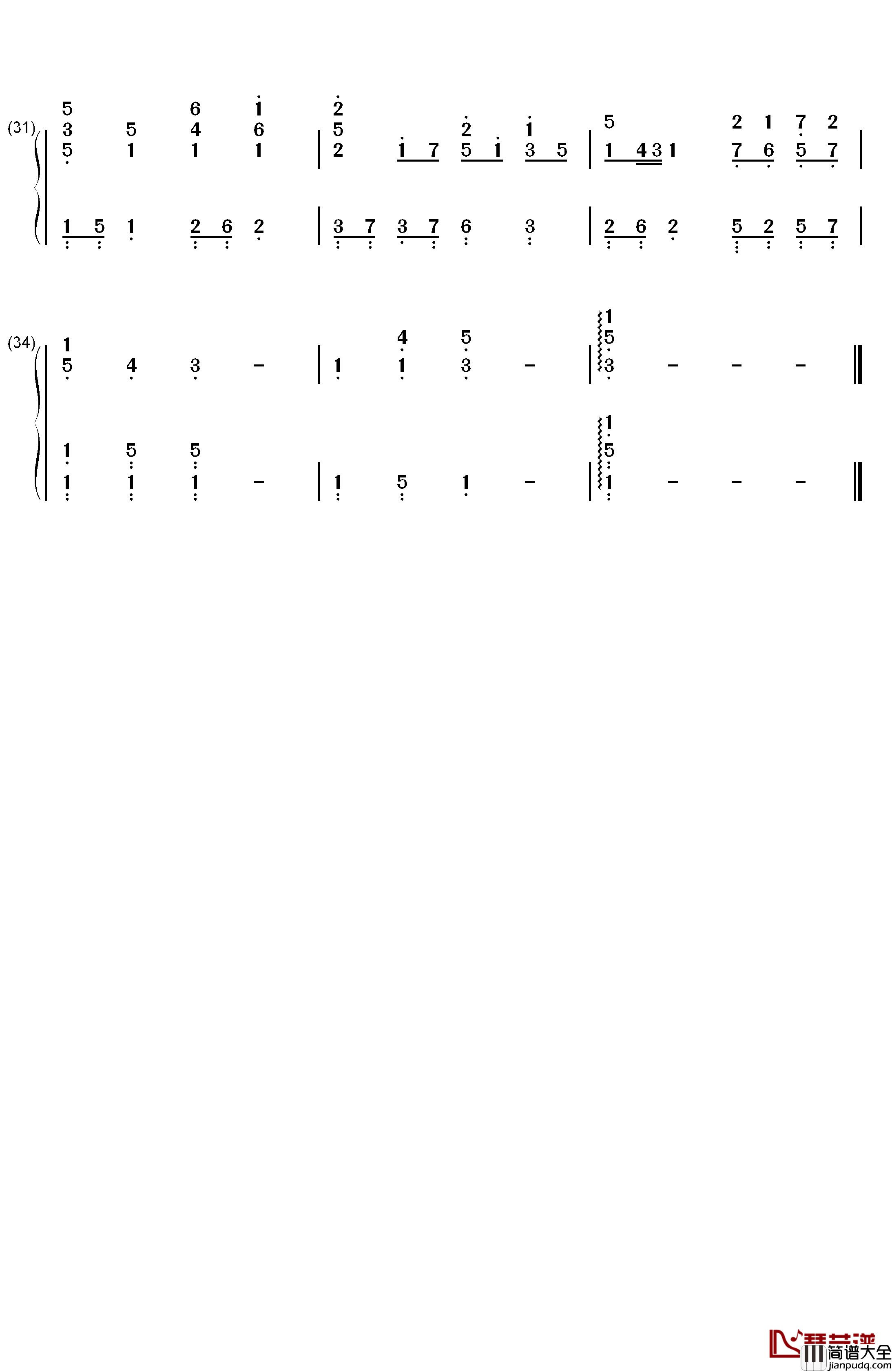 野牡丹の紫钢琴简谱_数字双手_未知