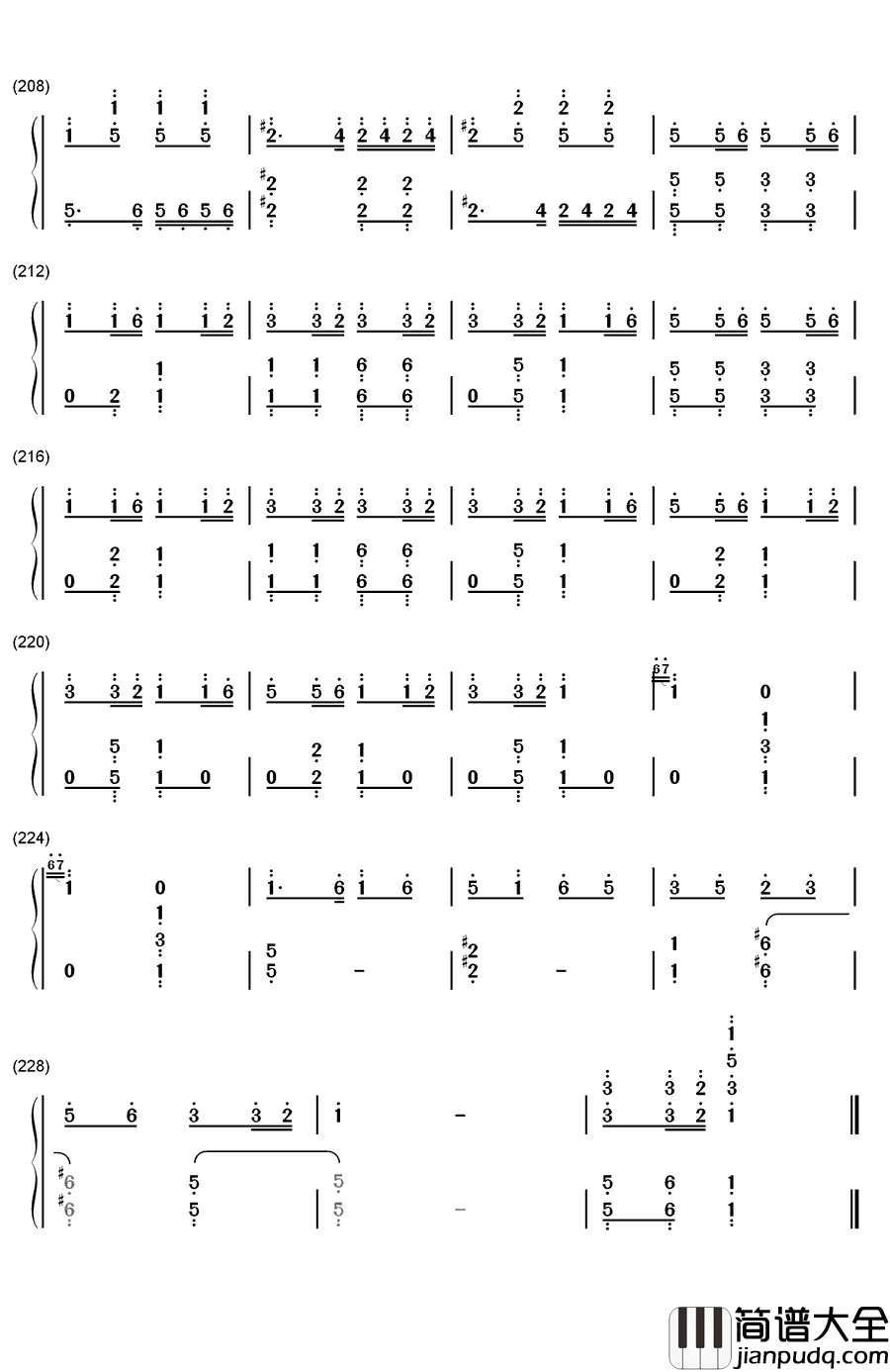 春节序曲钢琴简谱_数字双手_李焕之