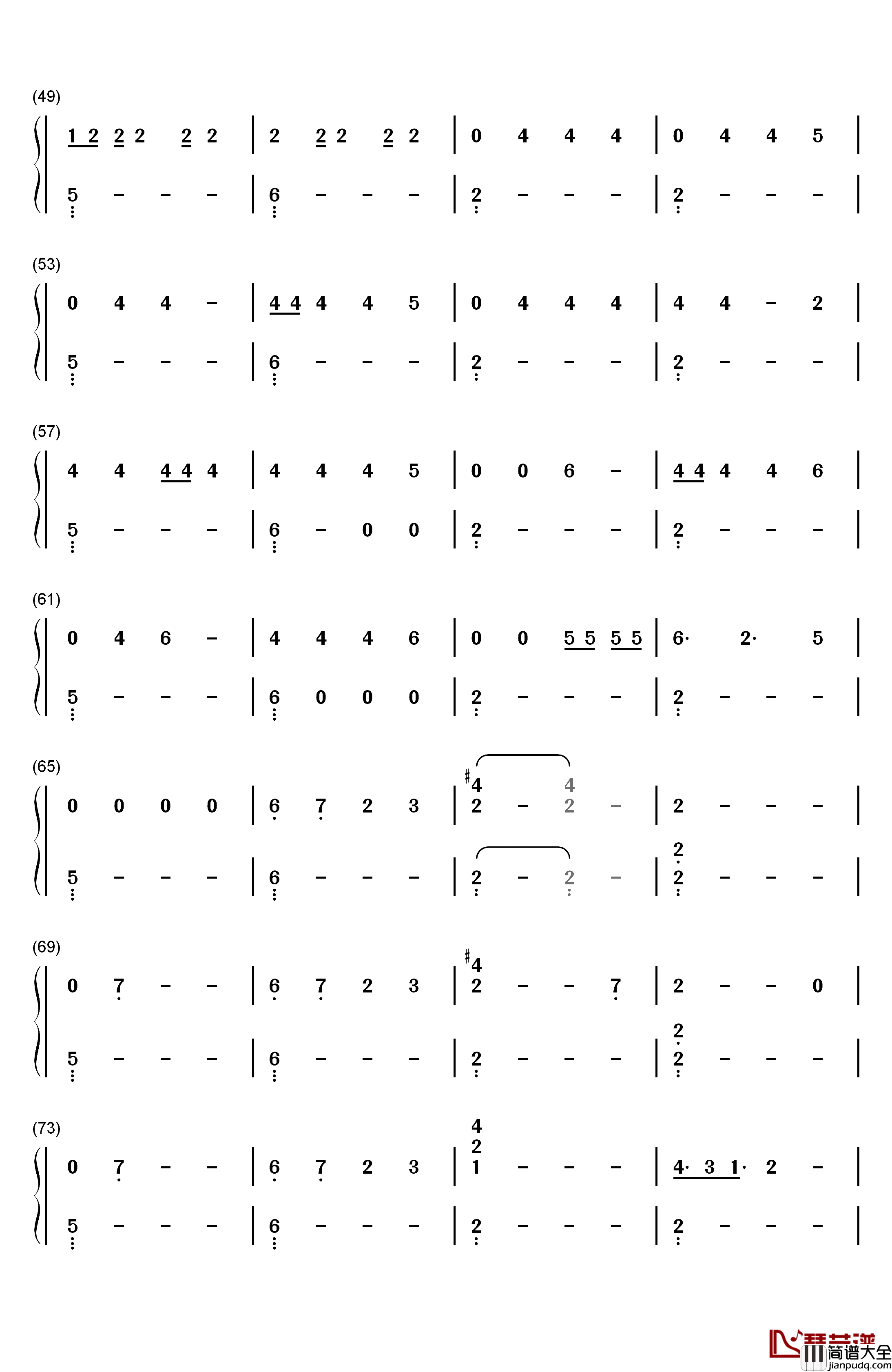 Filthy钢琴简谱_数字双手_Justin_Timberlake