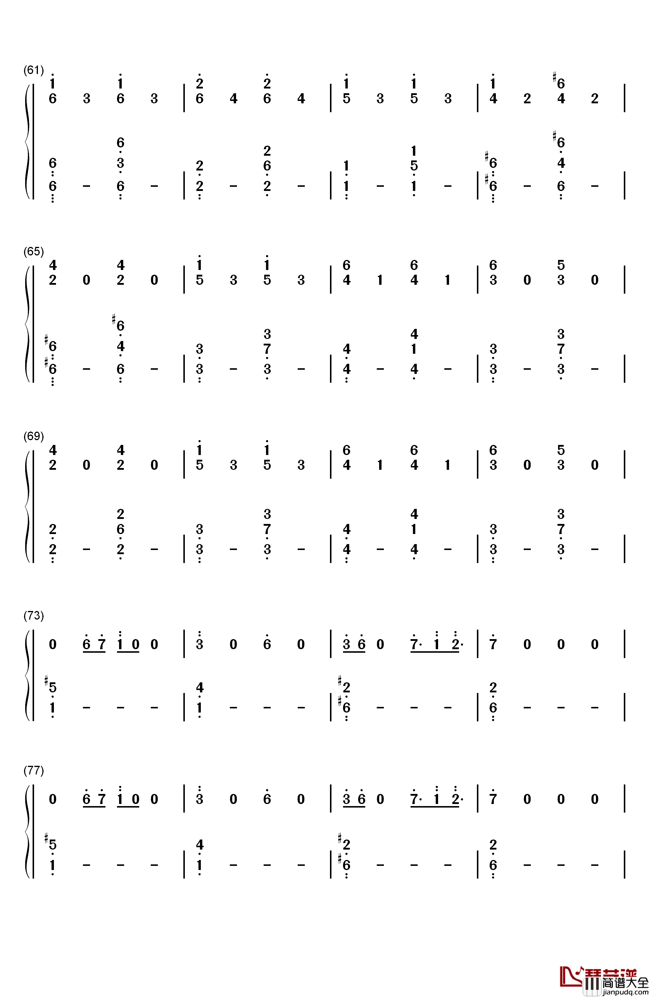 Deutschland钢琴简谱_数字双手_Rammstein